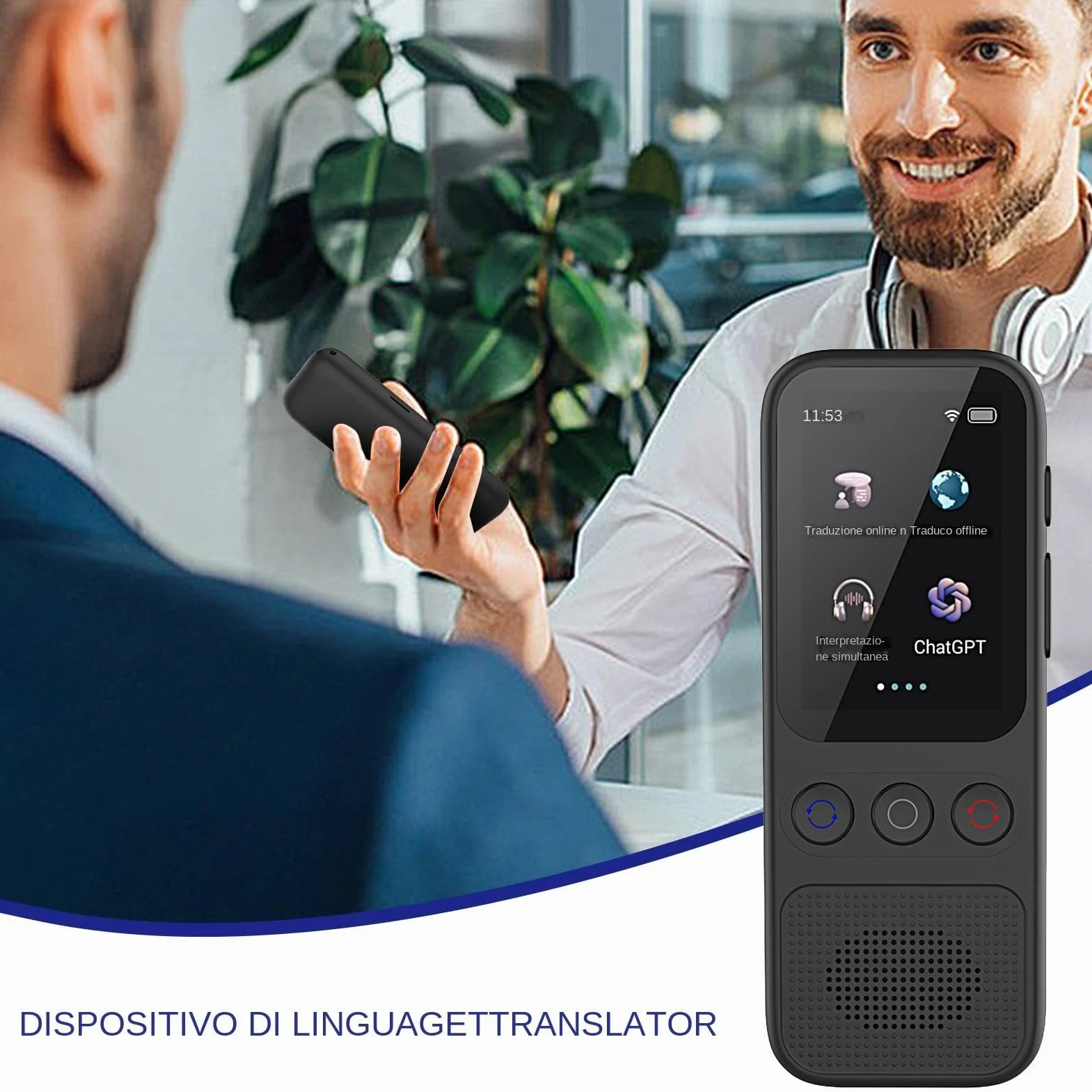 Traducteur de langue en réel, dispositif de traduction portable haute précision sans WiFi