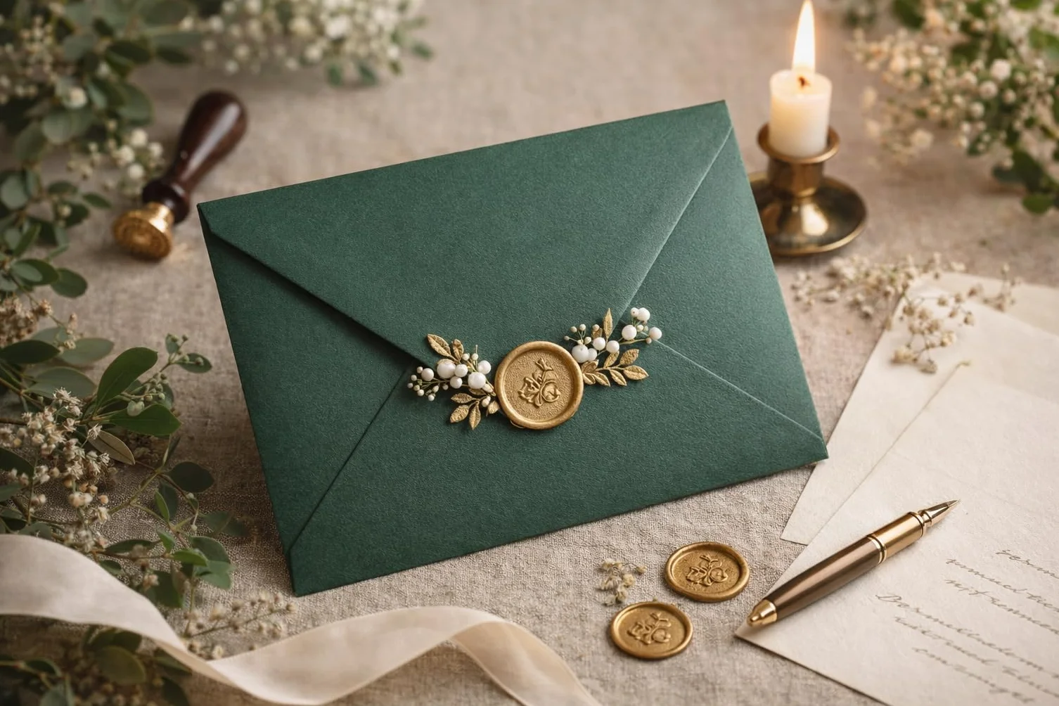 Enveloppes vert foncé 133 mm x 184 mm x 50-120 g/m²