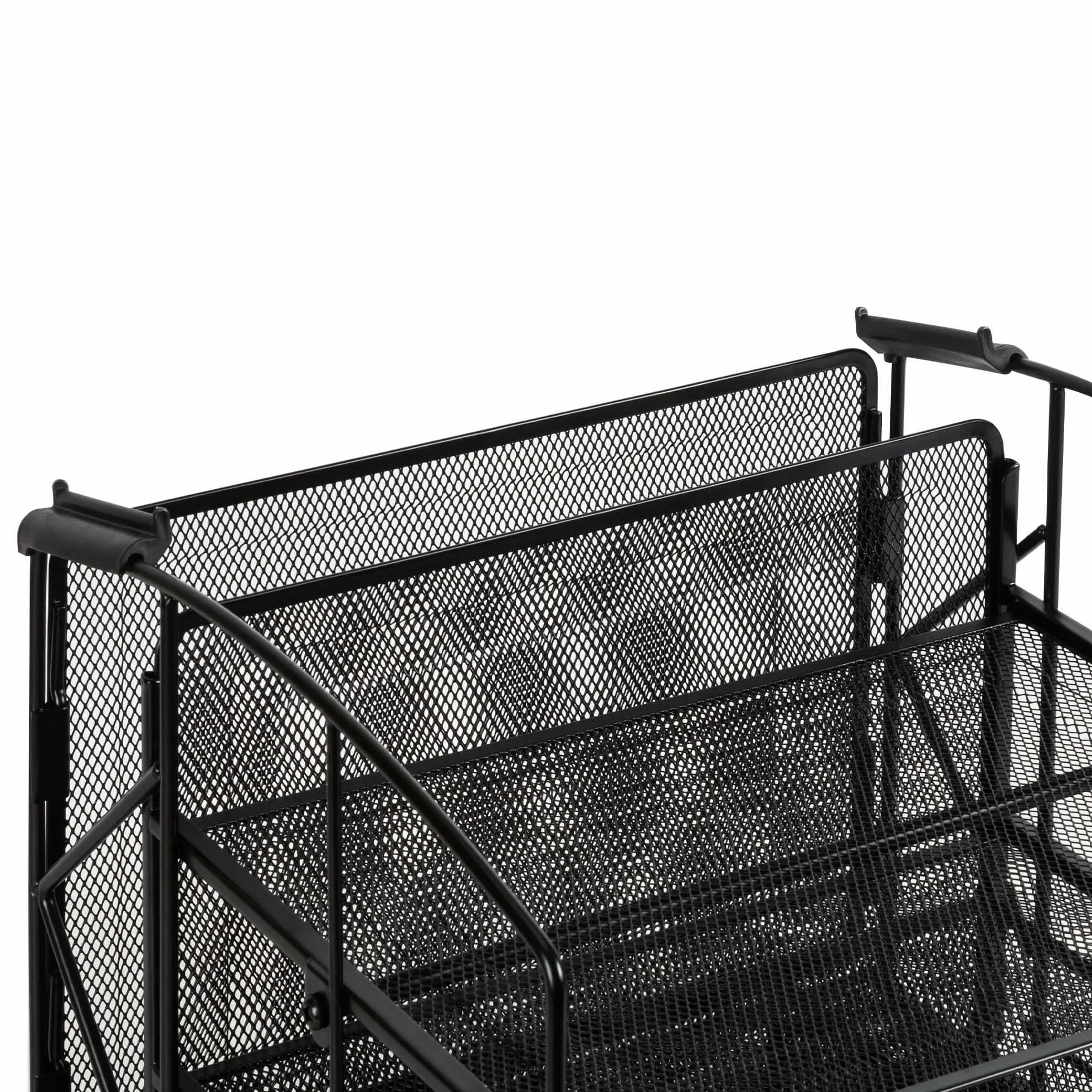 Amazon Basics Module de rangement rectangulaire avec 3 plateaux, tiroir coulissant, noir