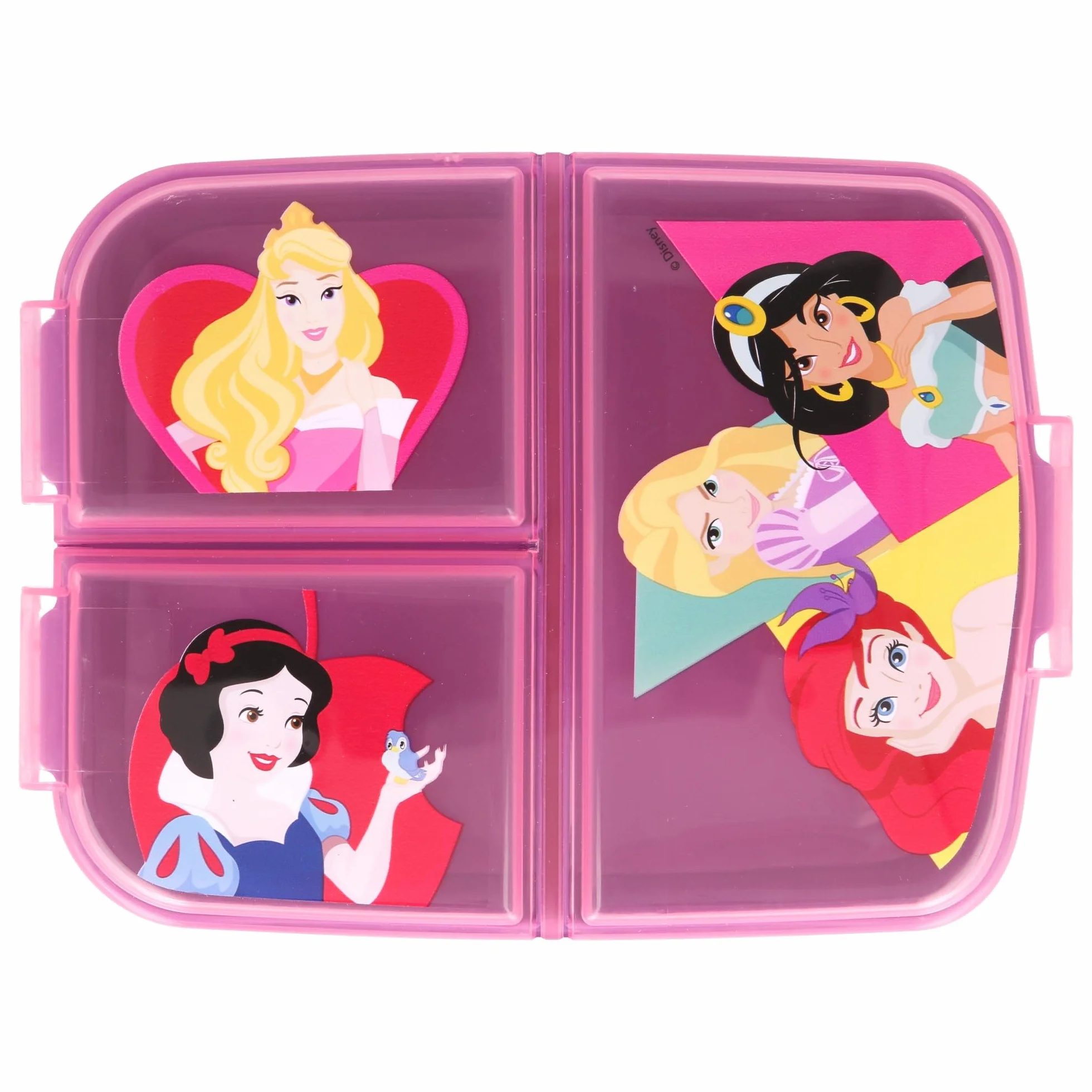 Boîte à Sandwich Princesses Disney Enfant 3 Compartiments 2156ml - Lunch Box Scolaire Sans BPA