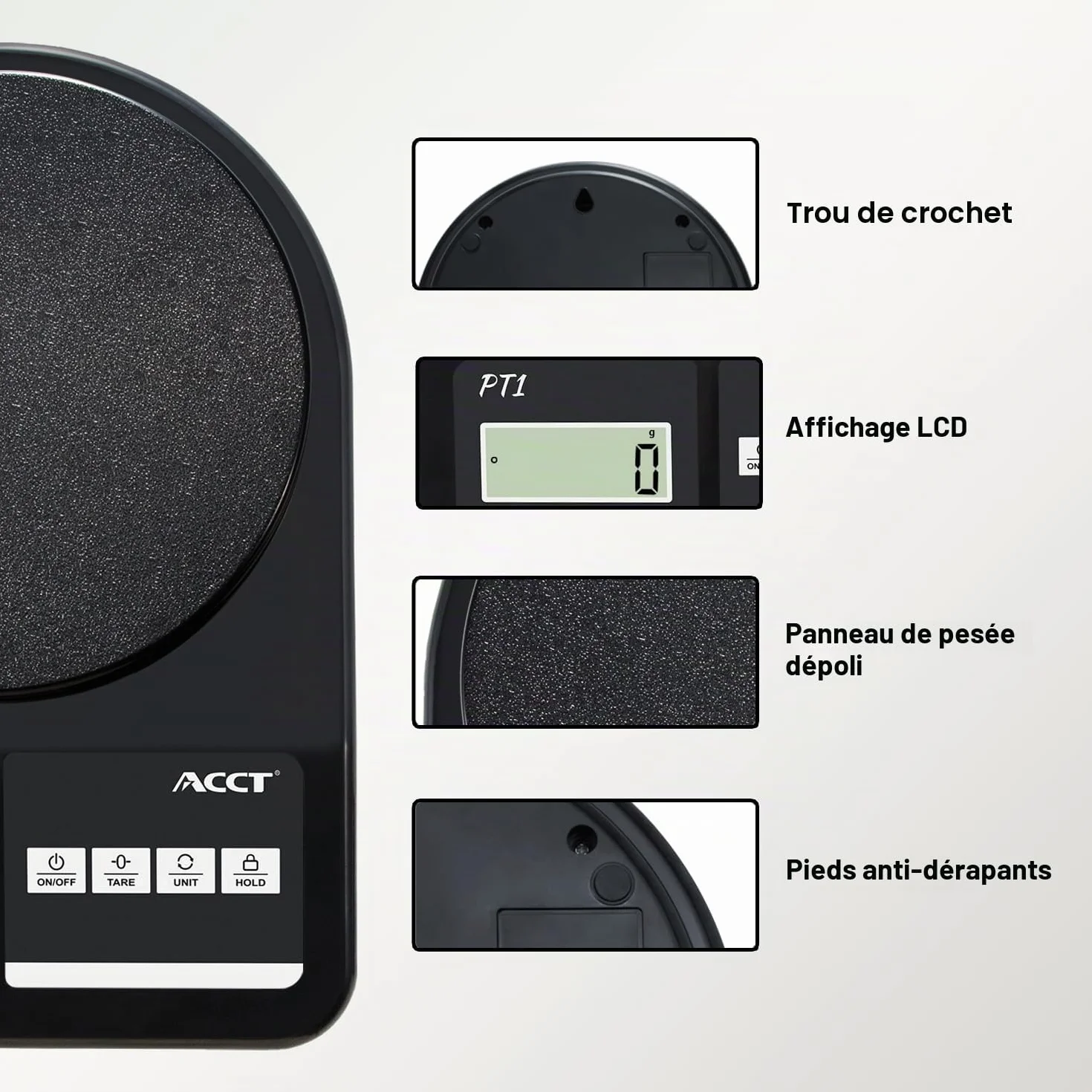 Balance postale ACCT 25lb-0.1oz haute précision d'expédition avec fonction Hold