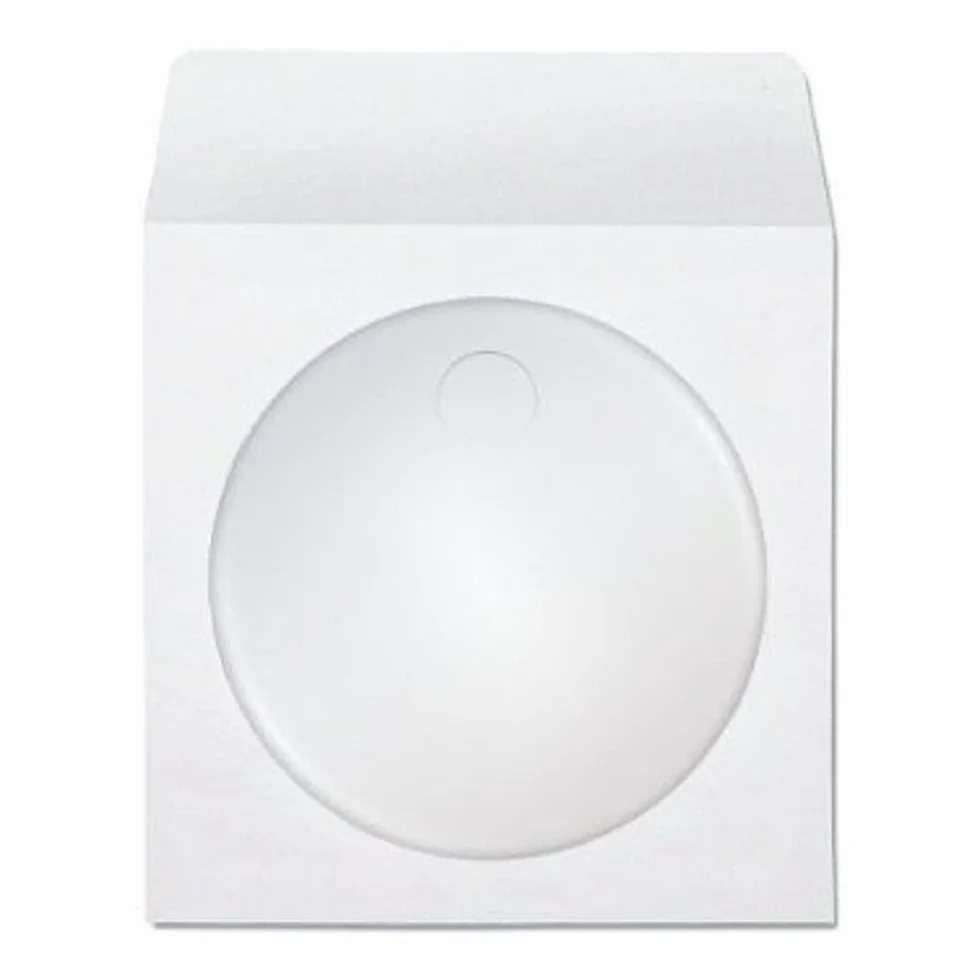 Enveloppes CD/DVD Papier avec Fenêtre W126 x Blanc Lot de 100 dragontrading