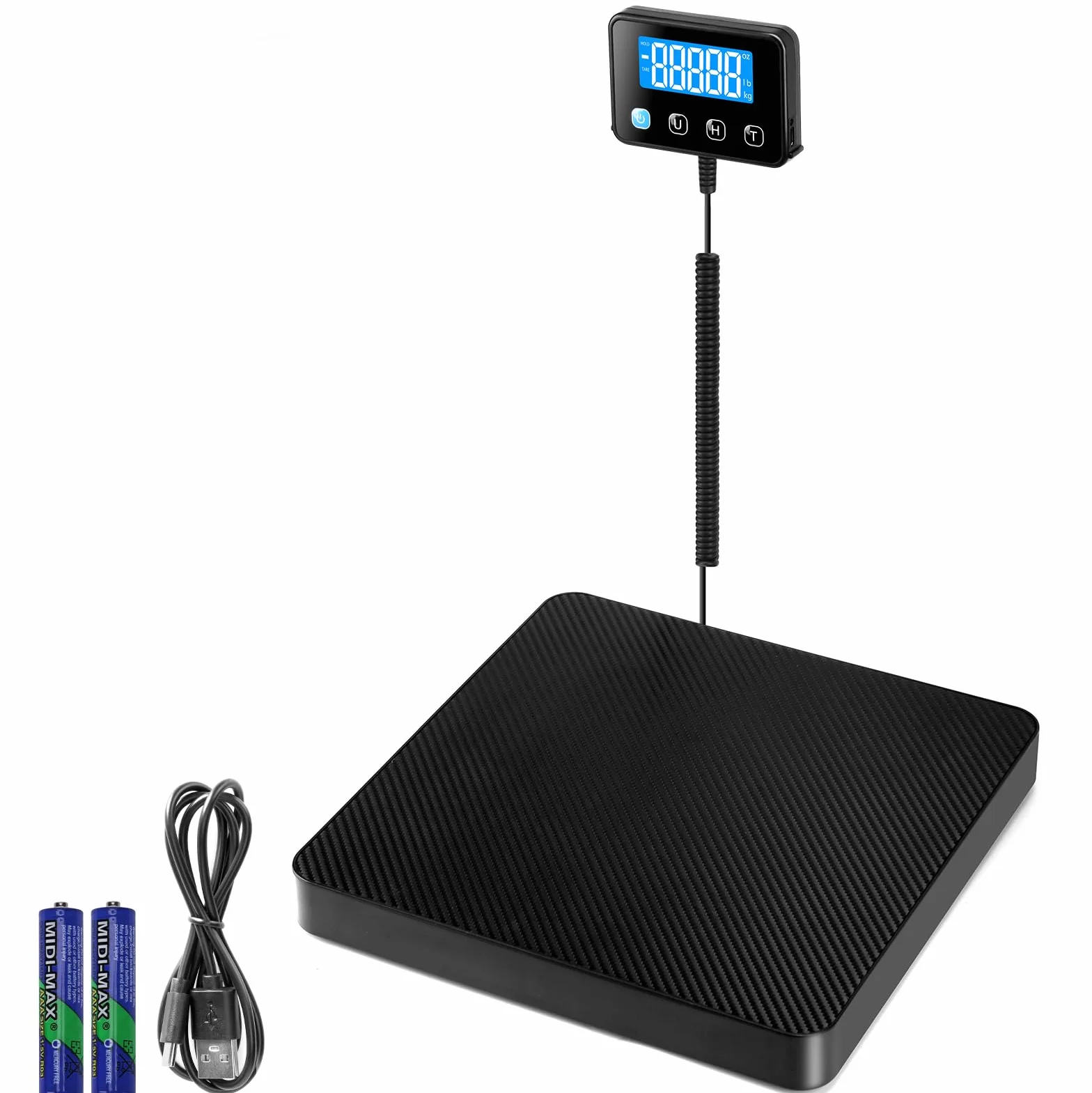 Balance d'expédition numérique 200kg/440lb acier inoxydable précision 10g avec Hold et Tare affichage LCD