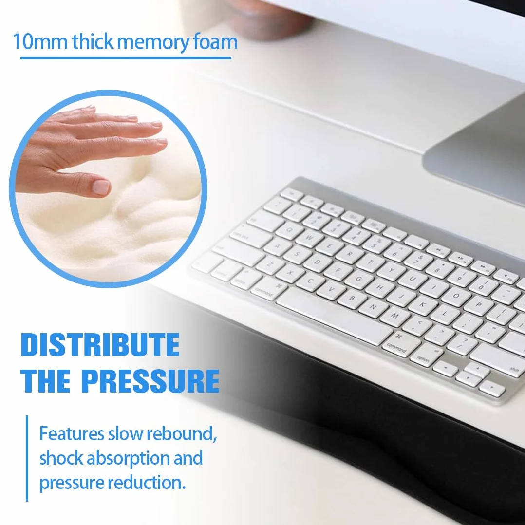 Clavier Repose-Poignet Support, Pad Anti-Dérapant Coussin Ergonomique Conception