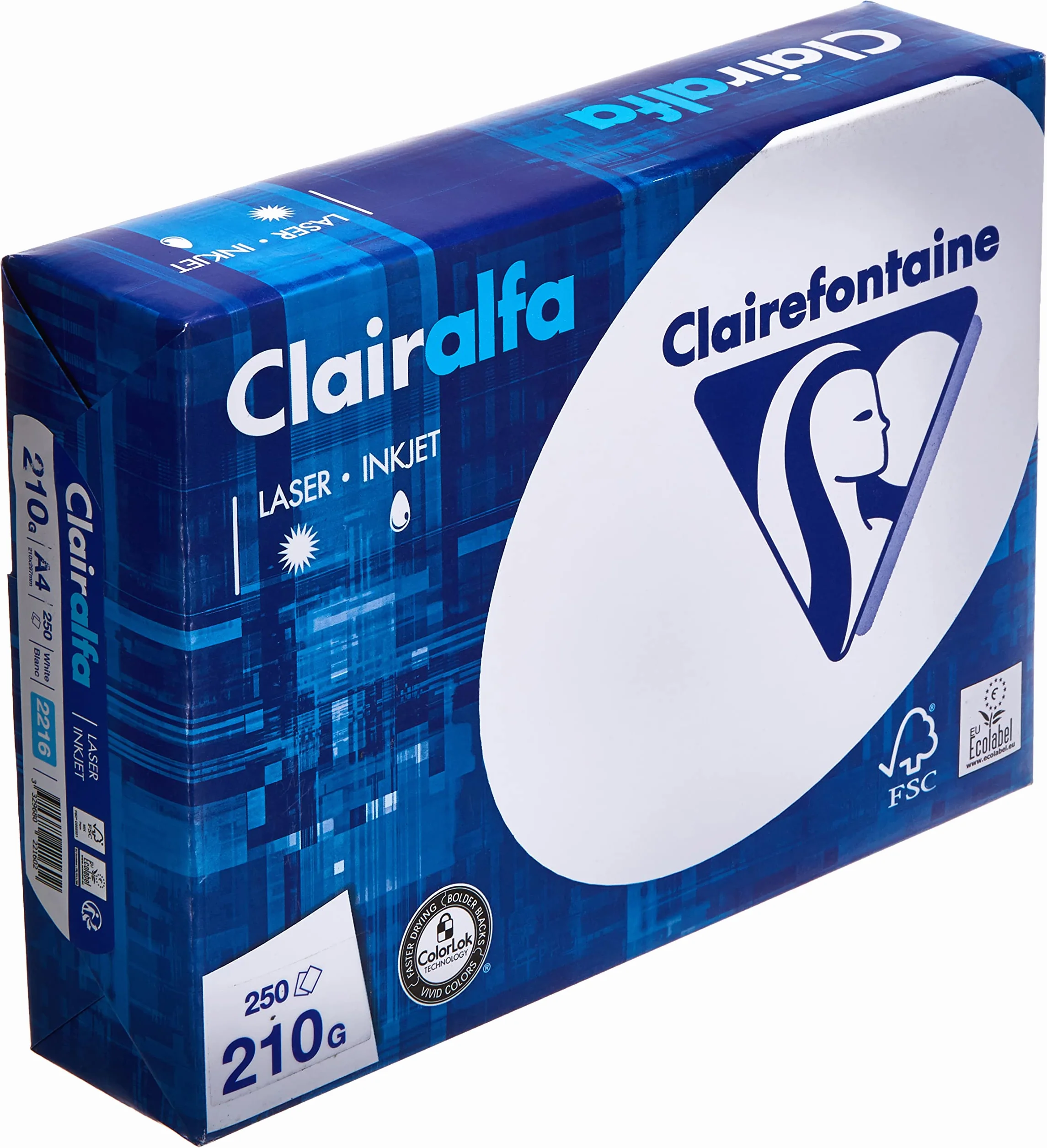 CLAIREFONTAINE Papier alfa Multifonctions A4 210g/m2 Lot de 250 Violet