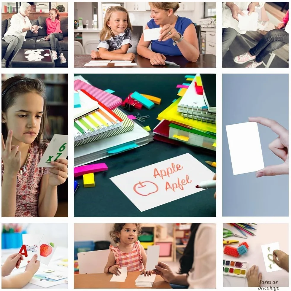 Cartes de visite vierges 88 x 55 mm 250 g/m² Lot de 100