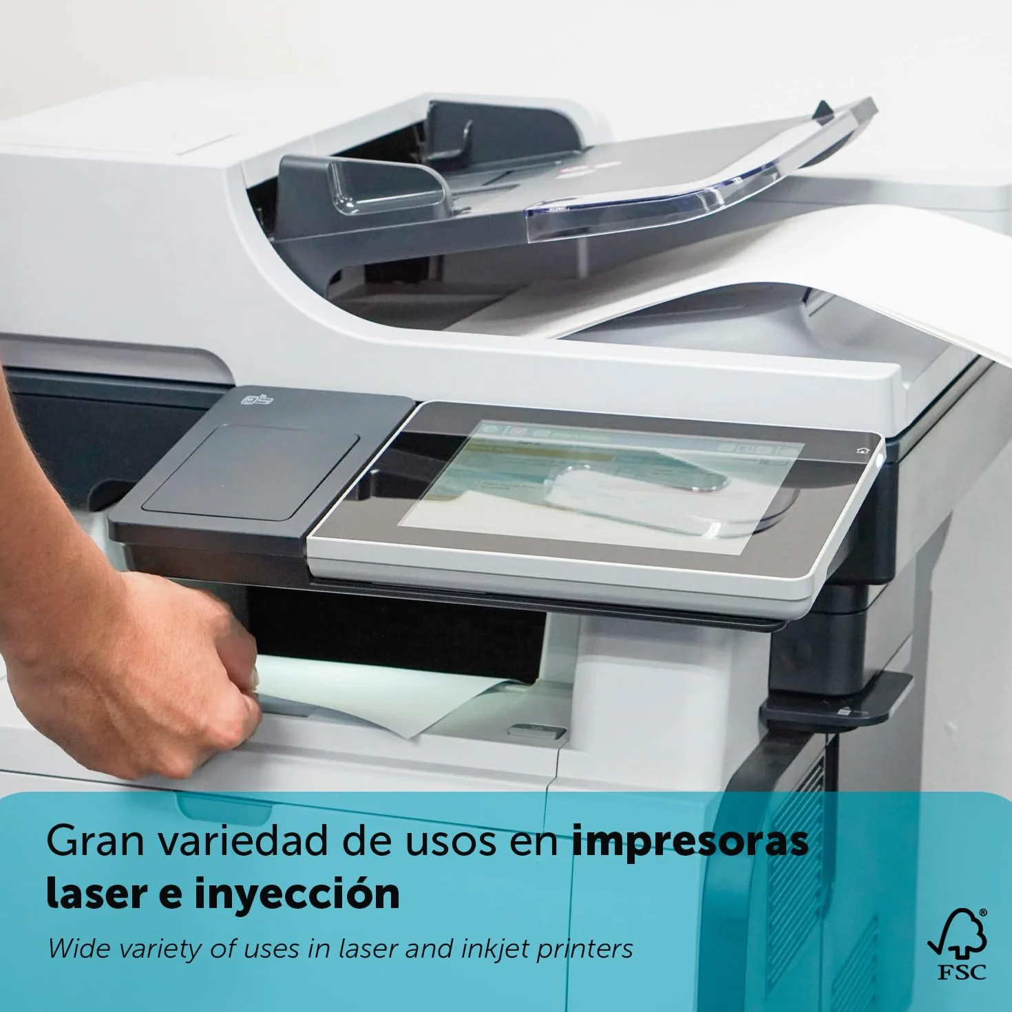Papier A4 200g 100 feuilles multifonction pour imprimante laser jet d'encre photocopieuse fax bureau scolaire m-office