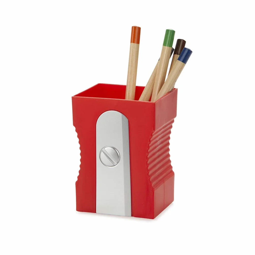 Balvi Pot à Crayons Taille-crayon Rouge Bureau Original