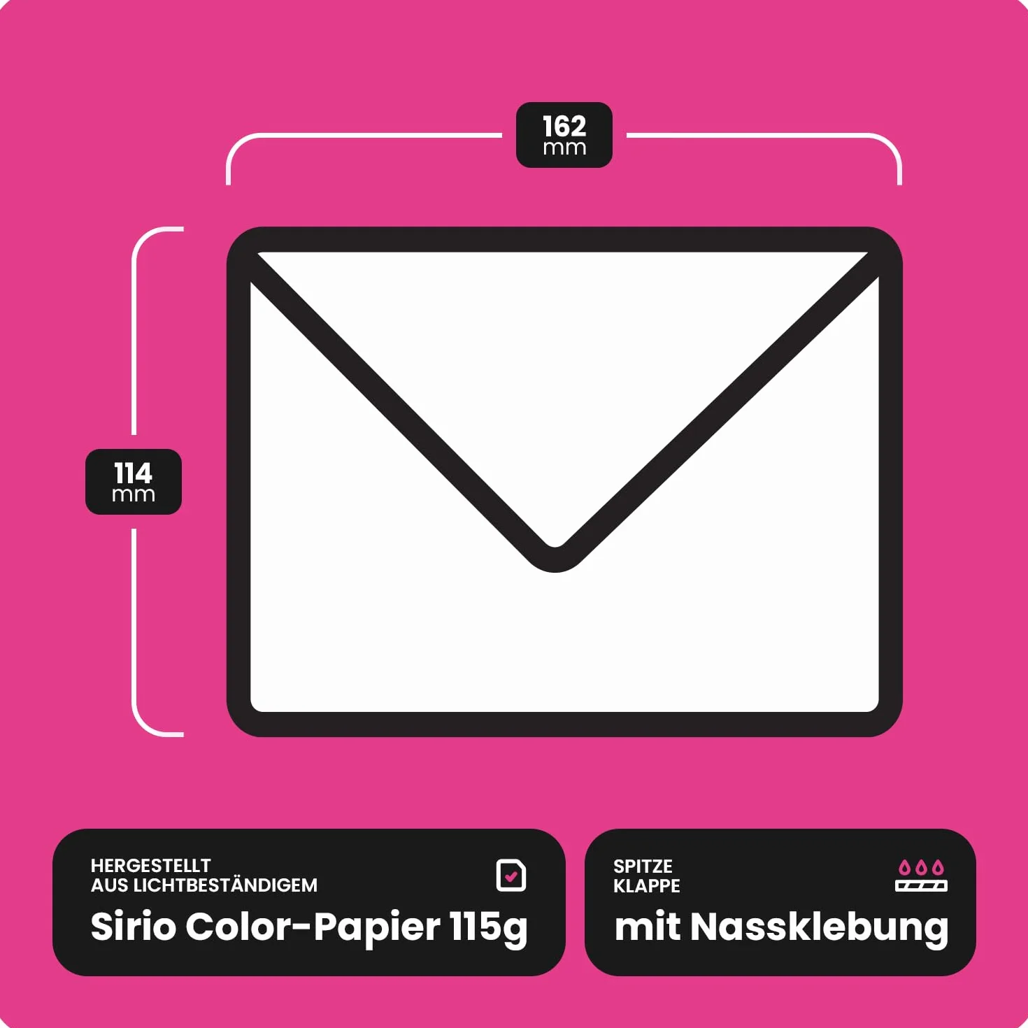 Sirio Color Netuno 25 enveloppes rouges C6 114 x 162 mm 115g Lampone enveloppes colorées faire-part lettres cartes vœux mariage anniversaire