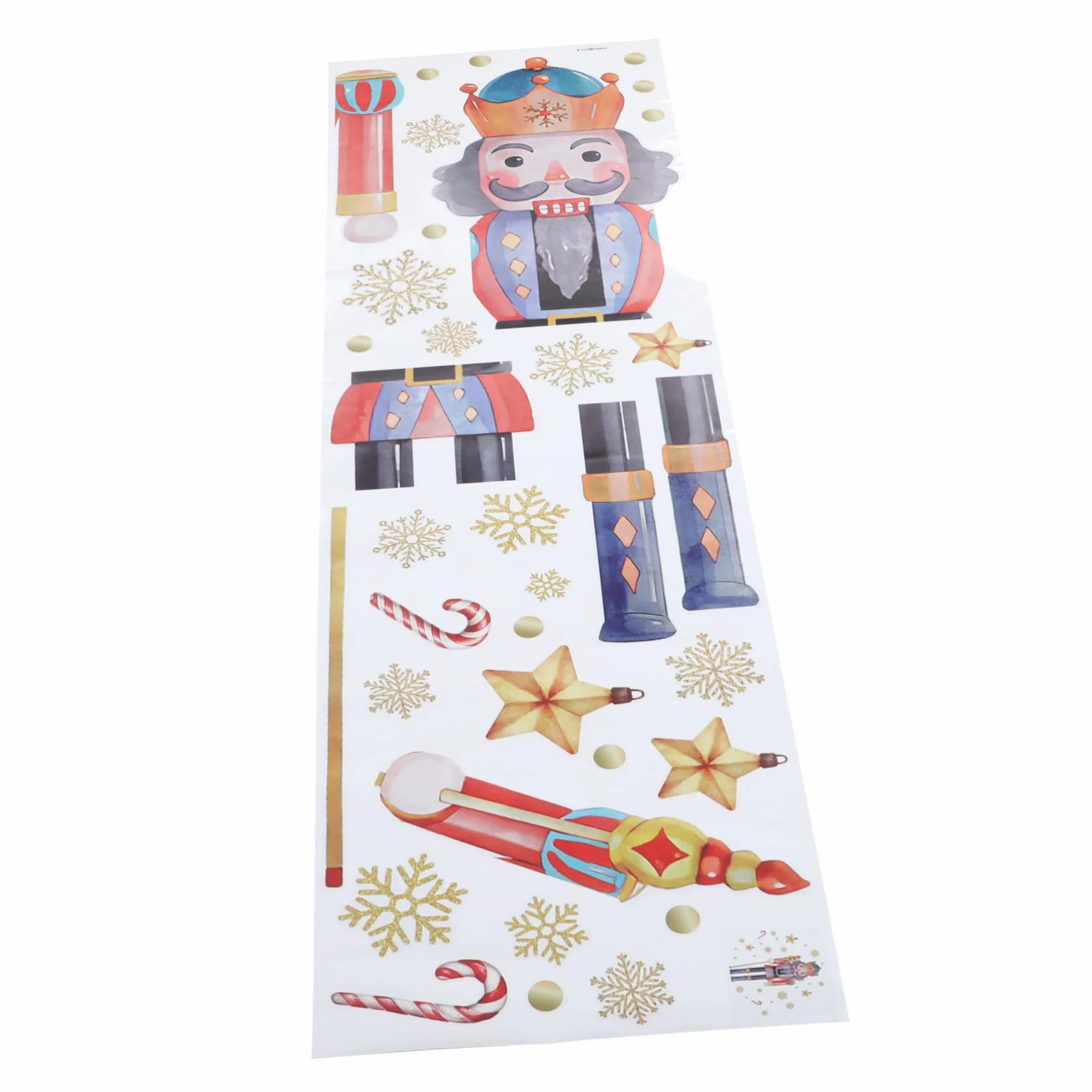 Décorations Murales Noël Casse-noisette Stickers Fenêtre Porte Faciles à Poser