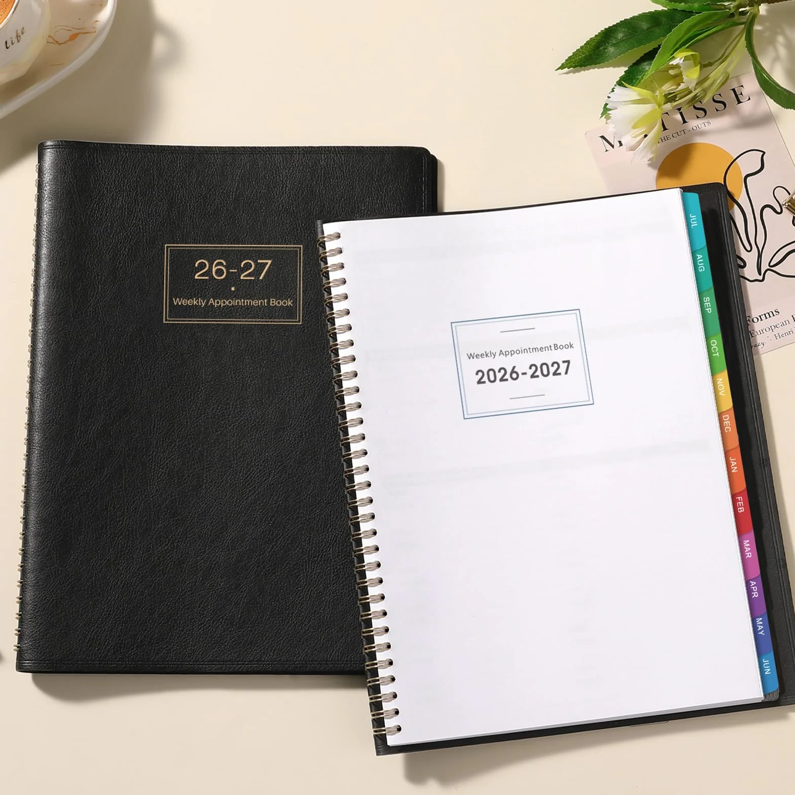 Agenda Scolaire 2026-2027 15 Minutes 21,8 x 29 cm Couverture Cuir Synthétique