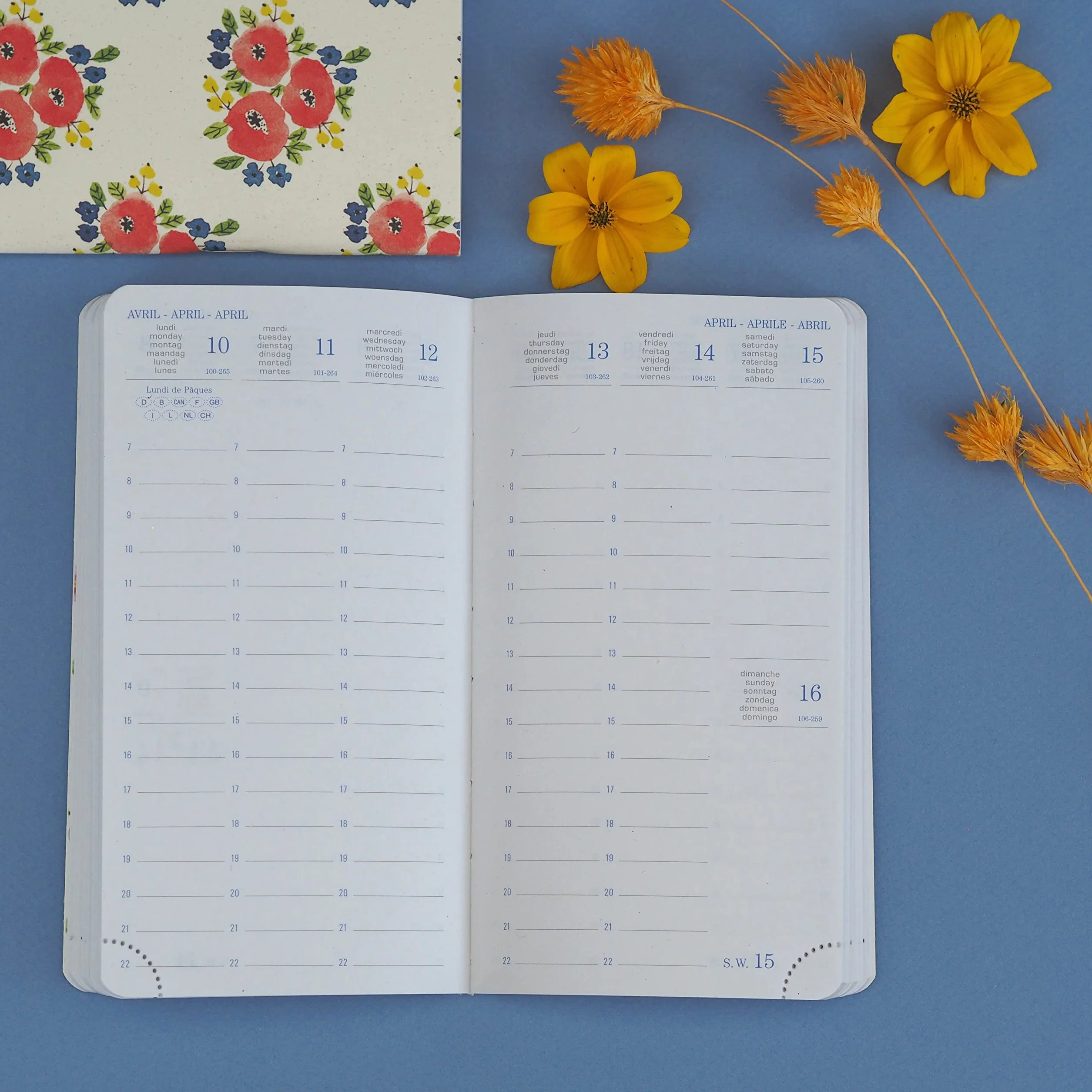 Exacompta Agenda semainier de poche SAD 16 Julie Adore 9 x 16 cm Septembre 2026 à décembre 2027 16 mois