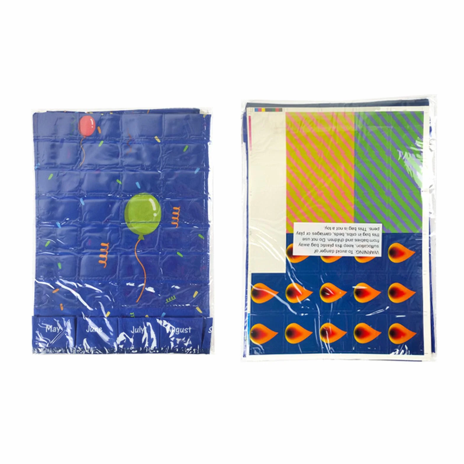 Tableau de poche Happy Birthday 90 cartes 78,7 x 63,5 cm Graphique d'anniversaire pour maternelle