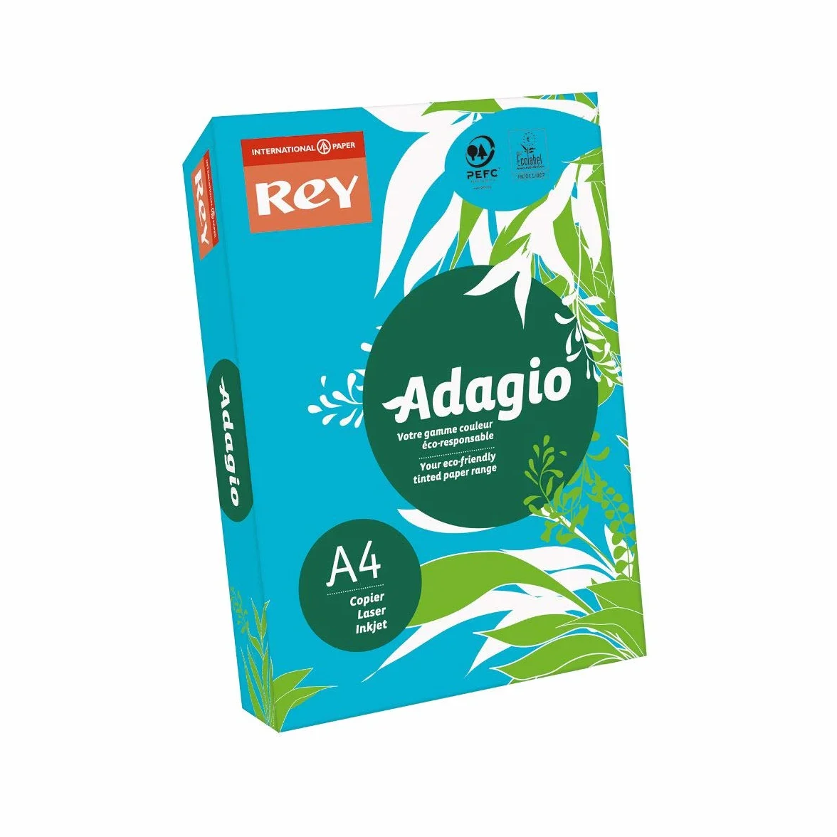 Rey Adagio Ramette de 250 feuilles Papier A4 160 g Bleu vif