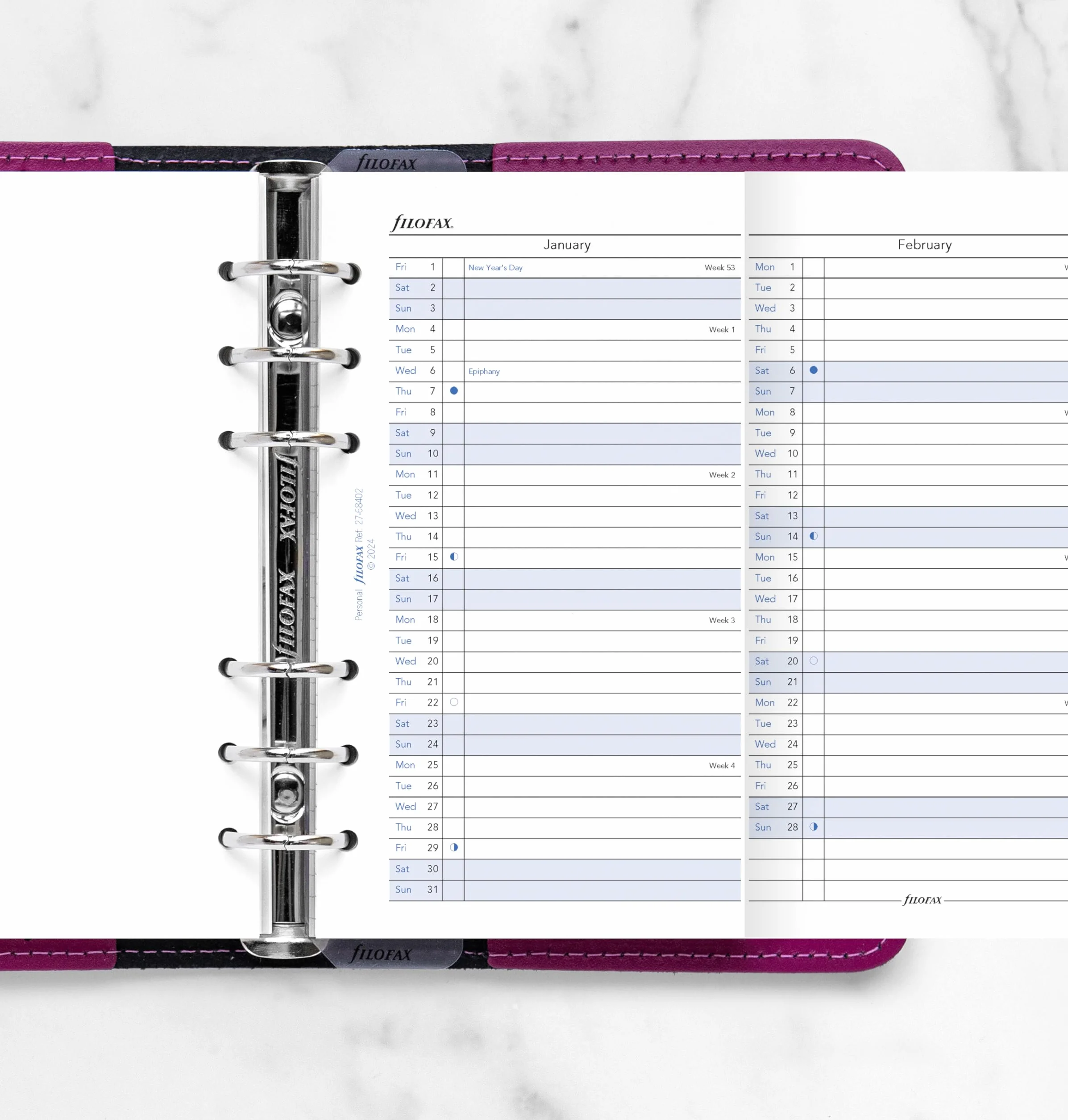 Filofax Agenda annuel vertical personnel 2027