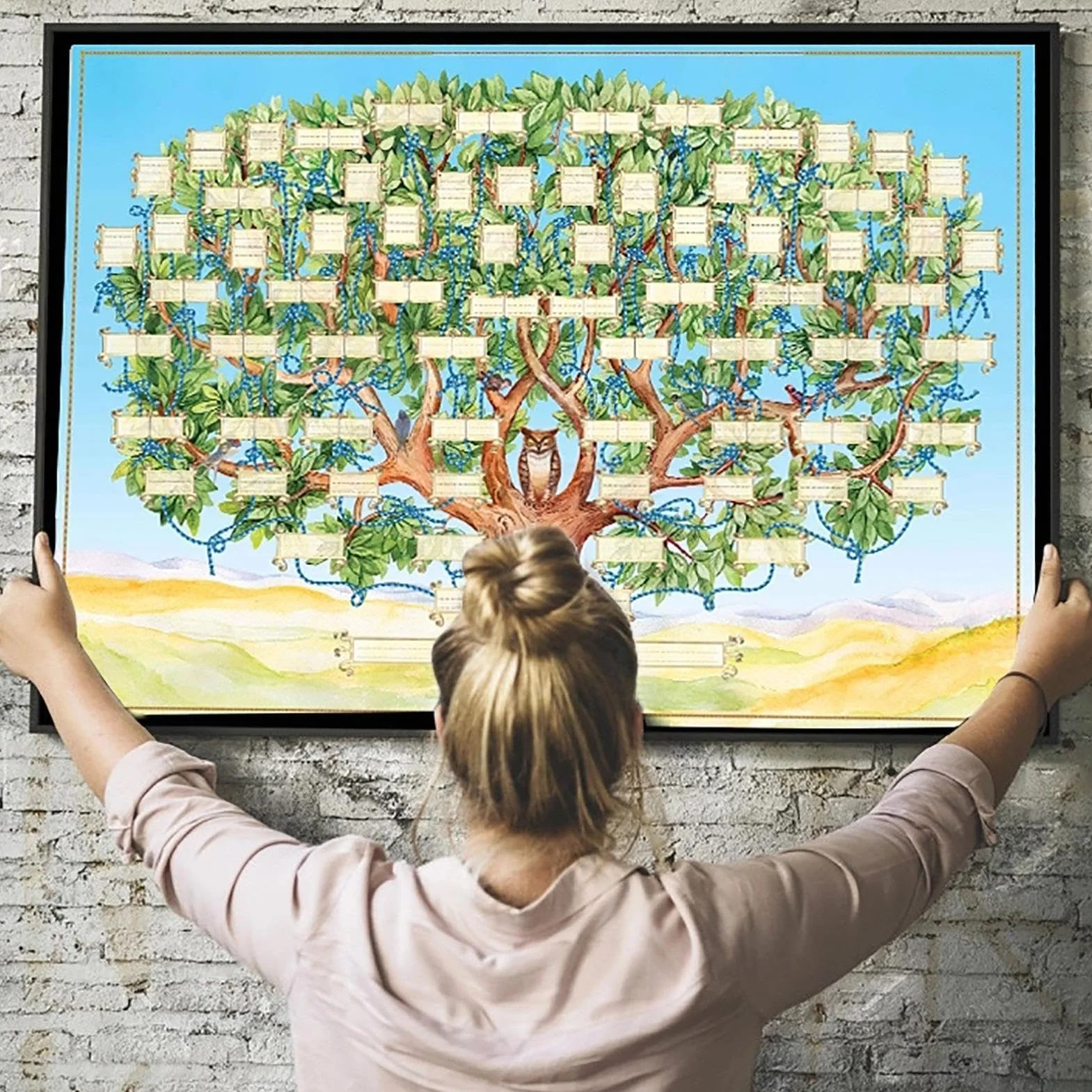 Tableau Arbre Généalogique 40x60cm Poster à Remplir