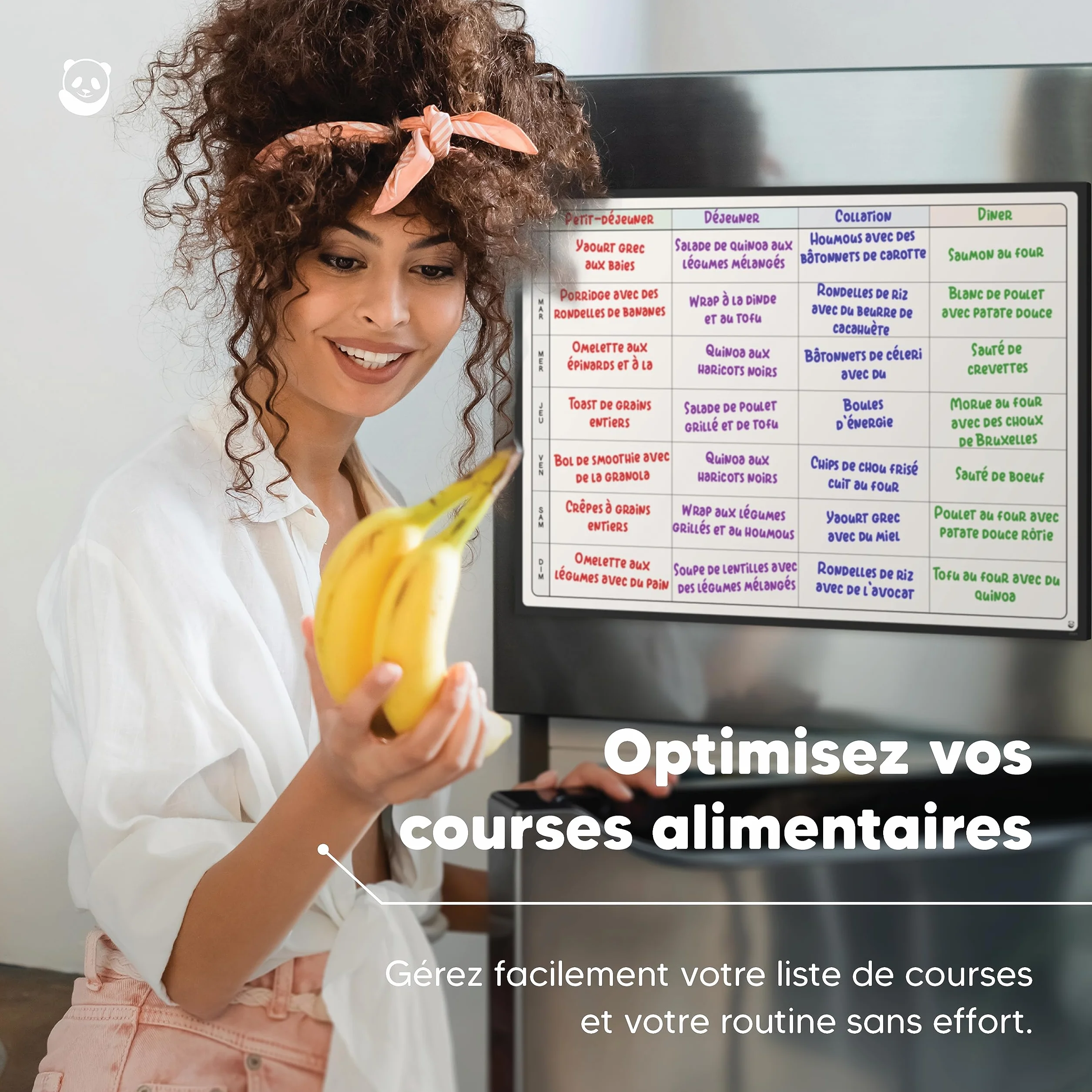 Smart Panda A3 Tableau Planificateur Magnétique Grand Calendrier Hebdomadaire Frigo Français