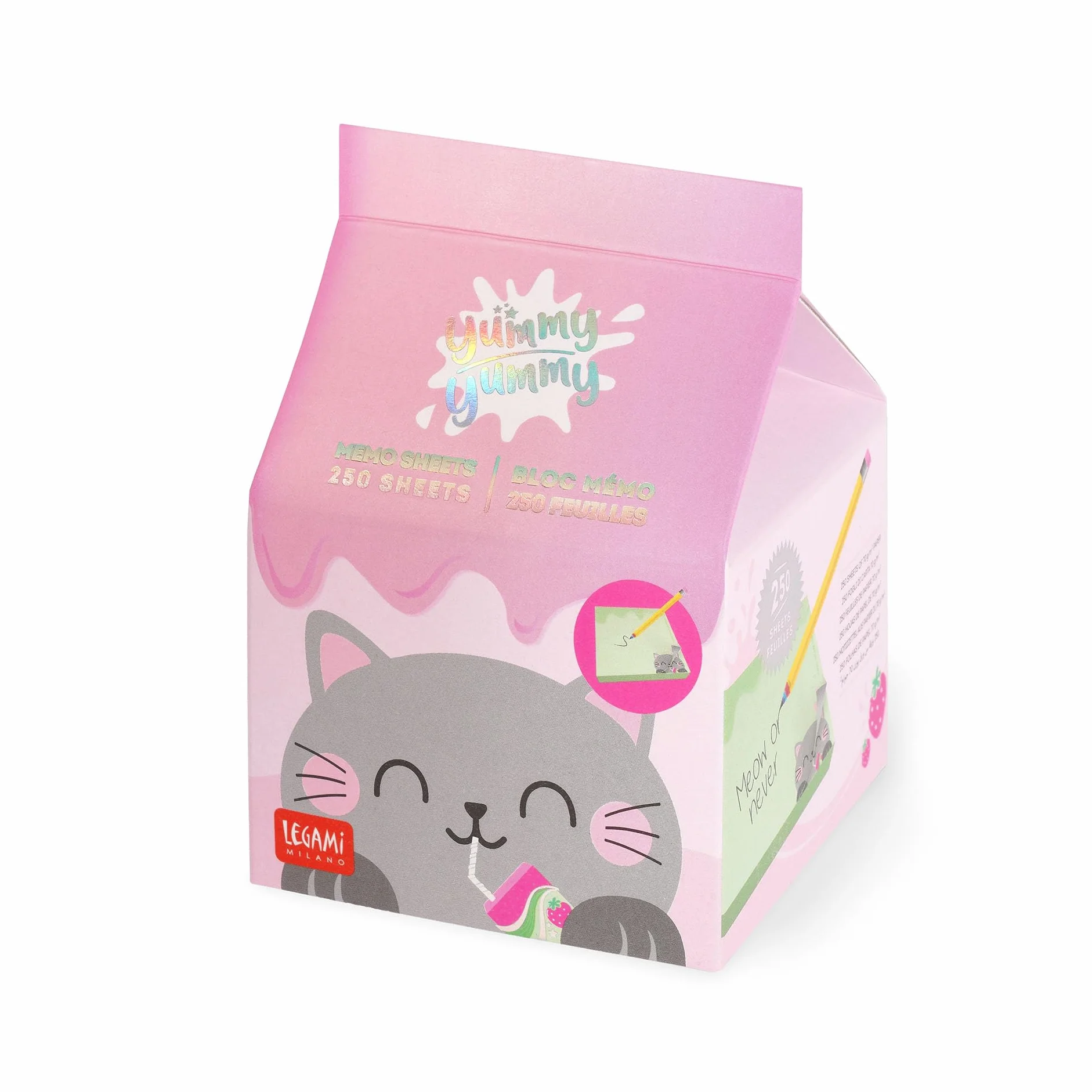 Legami Bloc mémo Yummy Yummy 250 feuilles détachables Papier FSC 7 x 10 x 7 cm