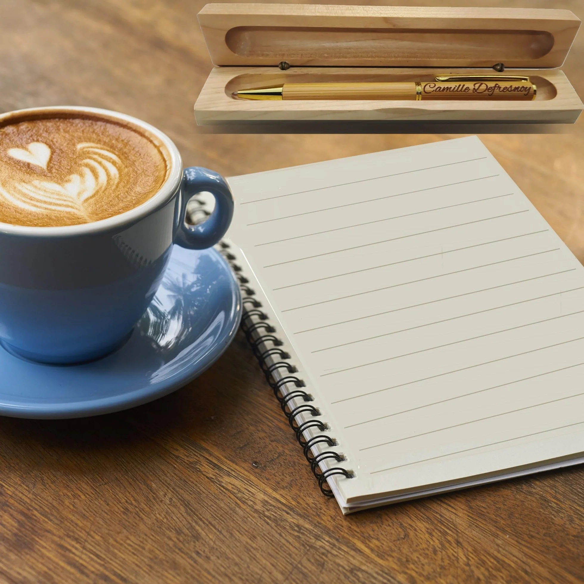 Stylo Personnalisé avec Gravure Prénom - Coffret Bois Gravé - Cadeau Professeur Retraite Homme Femme - Weastyle