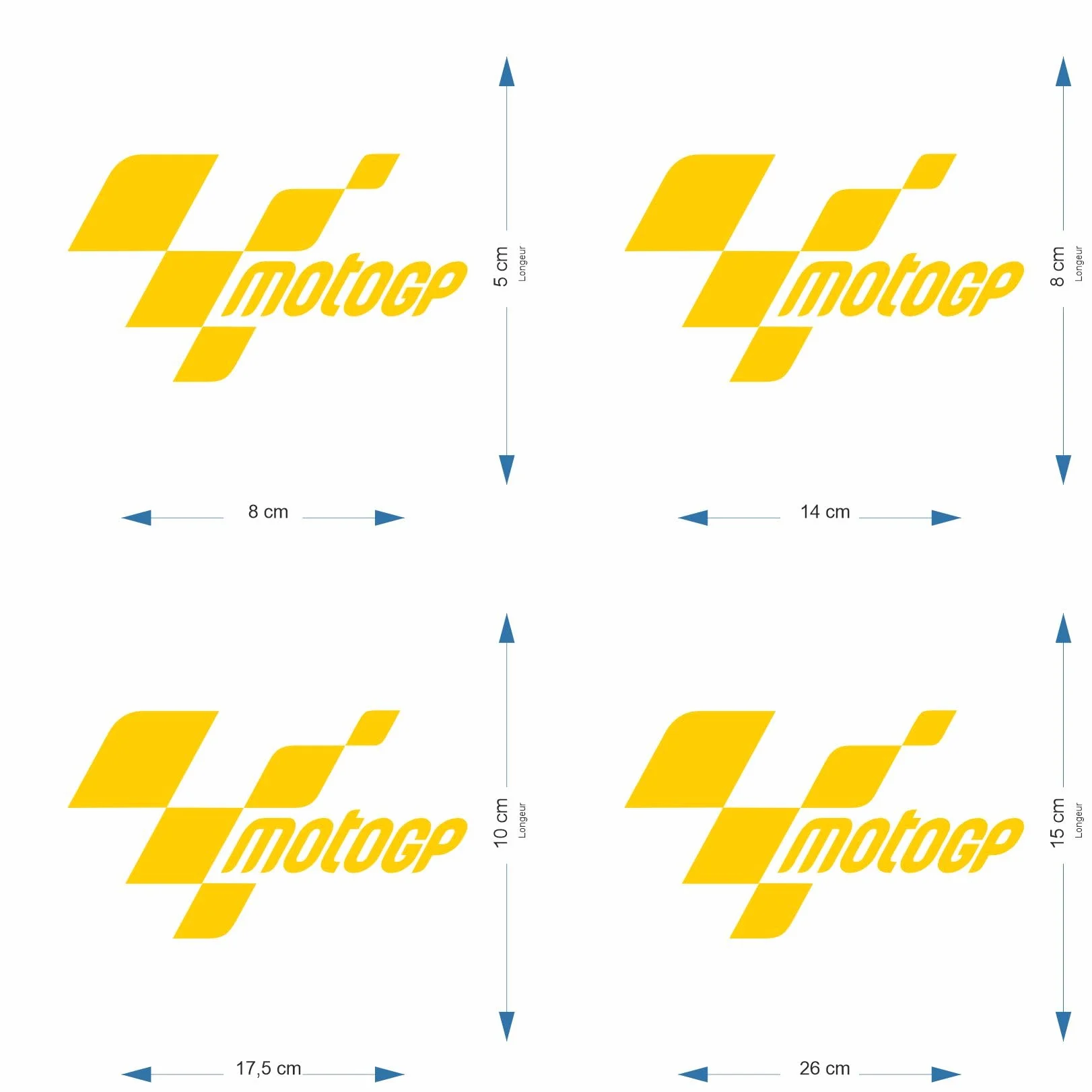 Autocollant Moto GP Sticker Voiture Funny Or 5