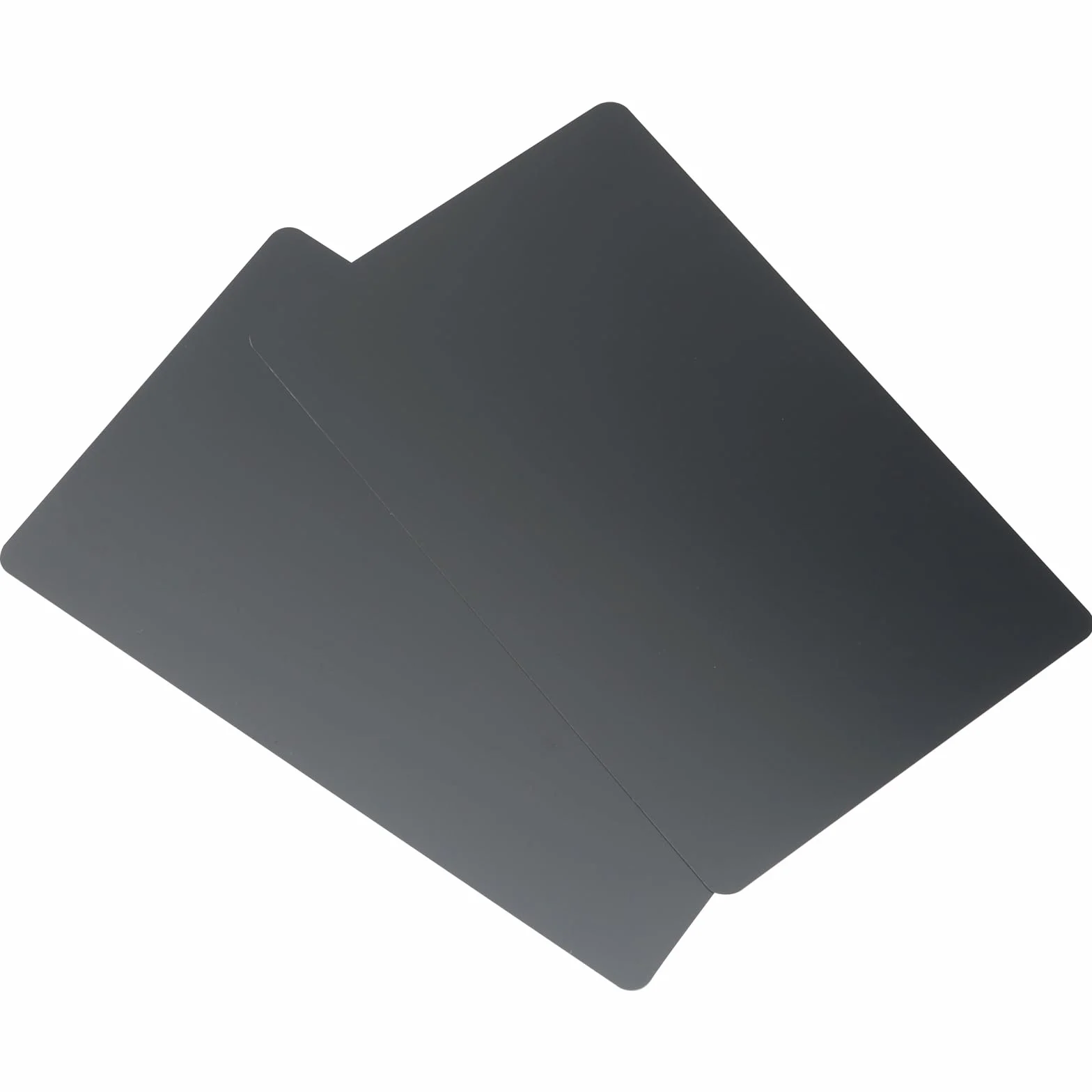 Cartes de Visite Personnalisées en Aluminium Vierges Lot de 100 - 86 x 54 x 0,21 mm - Métal Noir