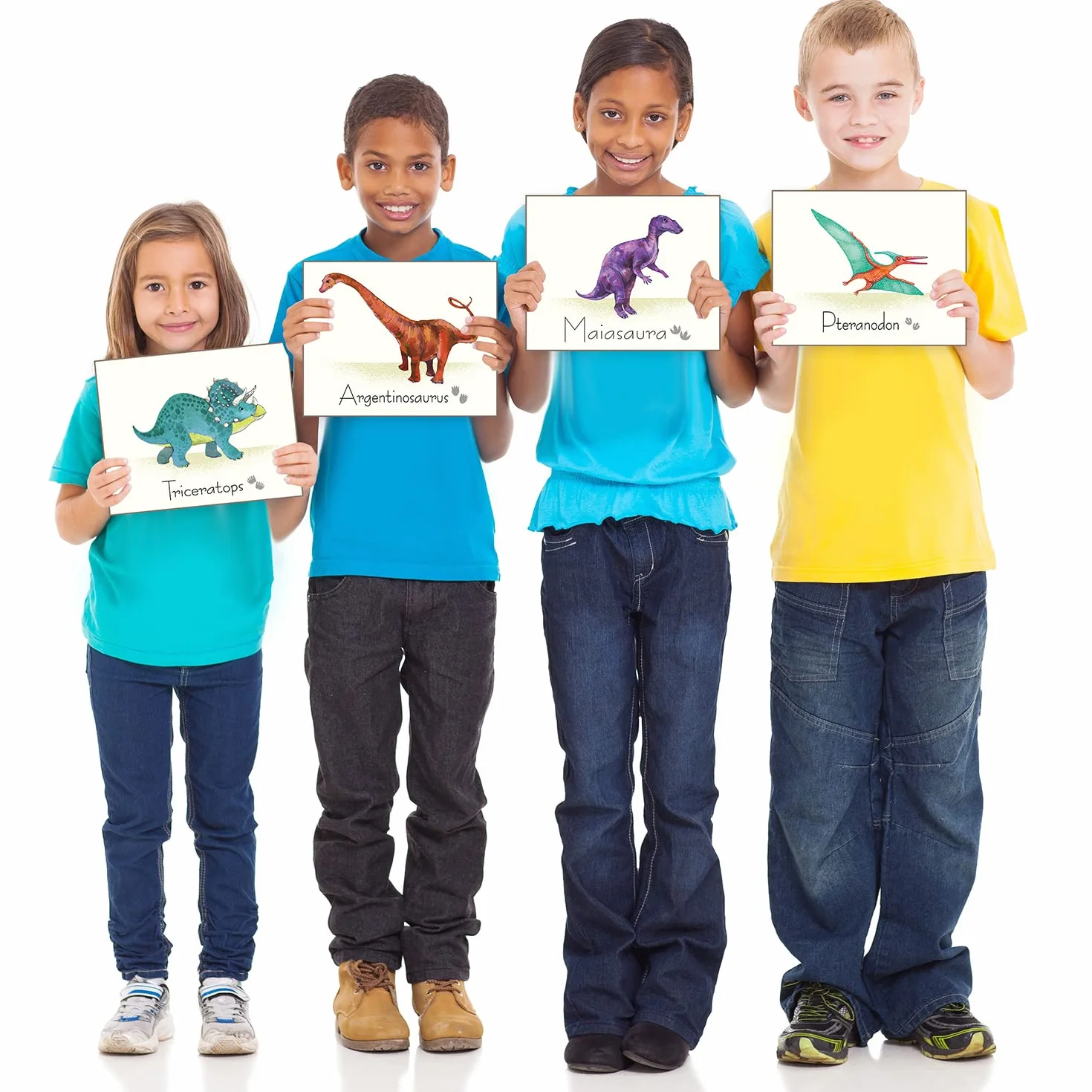 Outus 9 Pièces Affiche de Dinosaures Autocollants de Mur Décorations Garderie Chambre d'enfants