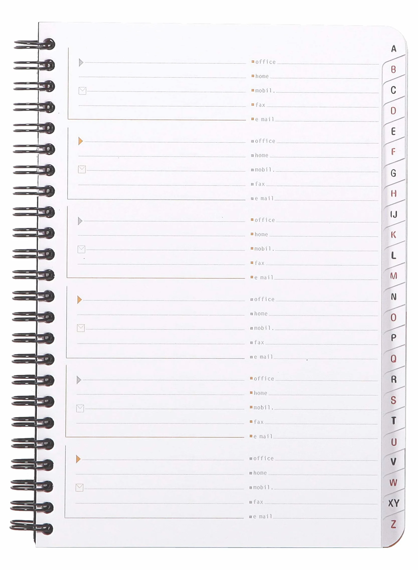 Rhodia 119970C Carnet d'Adresses A5 14,8 x 21 cm 160 pages Papier Clairefontaine 90 g/m² Noir