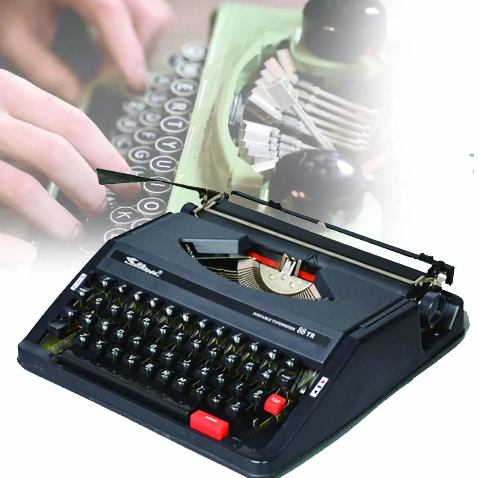 Machine à écrire manuelle traditionnelle De Luxe, traitement de texte classique élégant et durable, noir