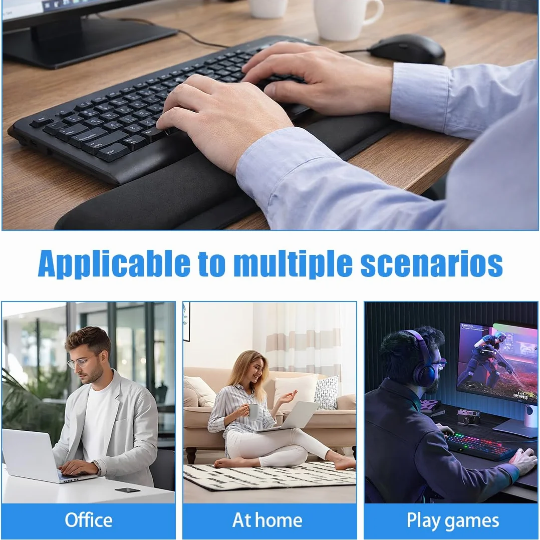 Clavier Repose-Poignet Support, Pad Anti-Dérapant Coussin Ergonomique Conception