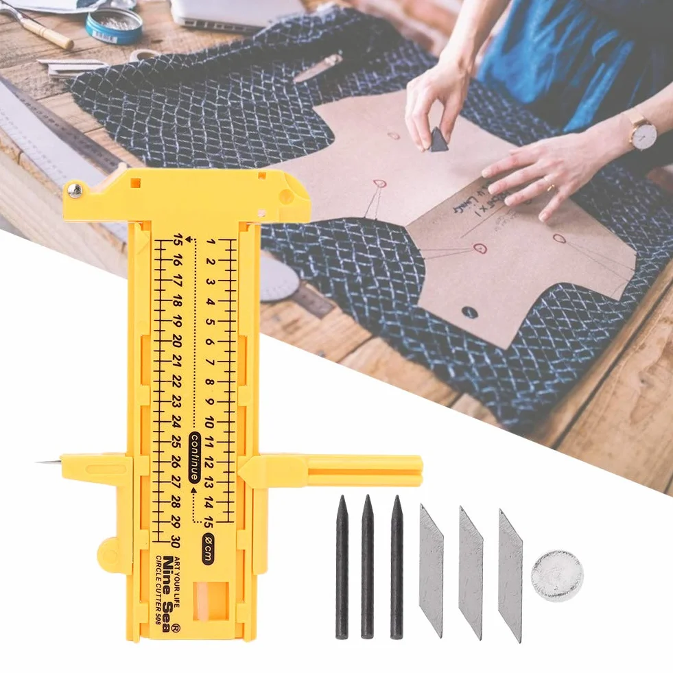 Compas Réglable Cercle Cutter PVC Plastique 10-300mm Outil De Coupe