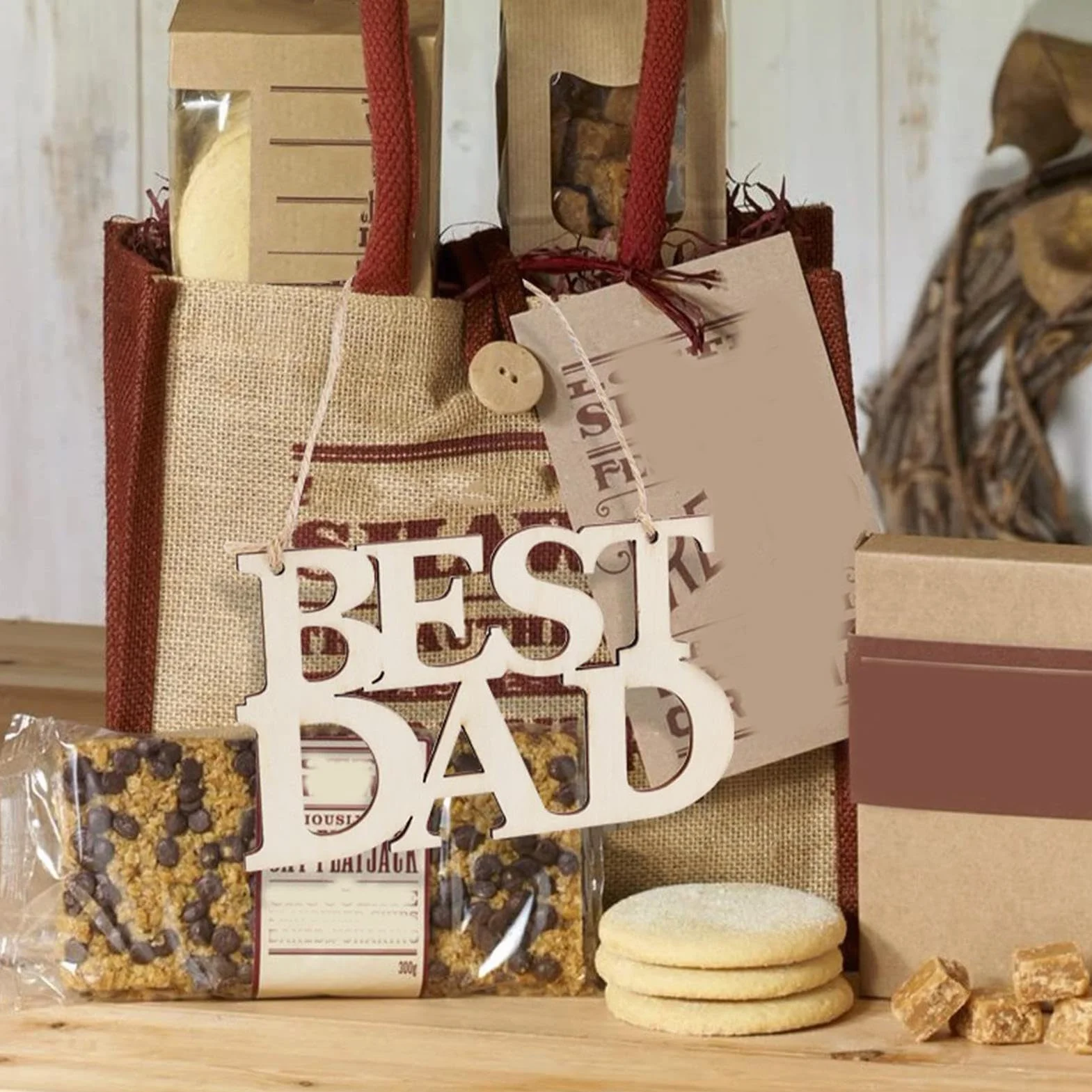 Découpes en bois brut pour la fête des pères - Étiquettes lettres DIY - 10 pièces ornements créatifs