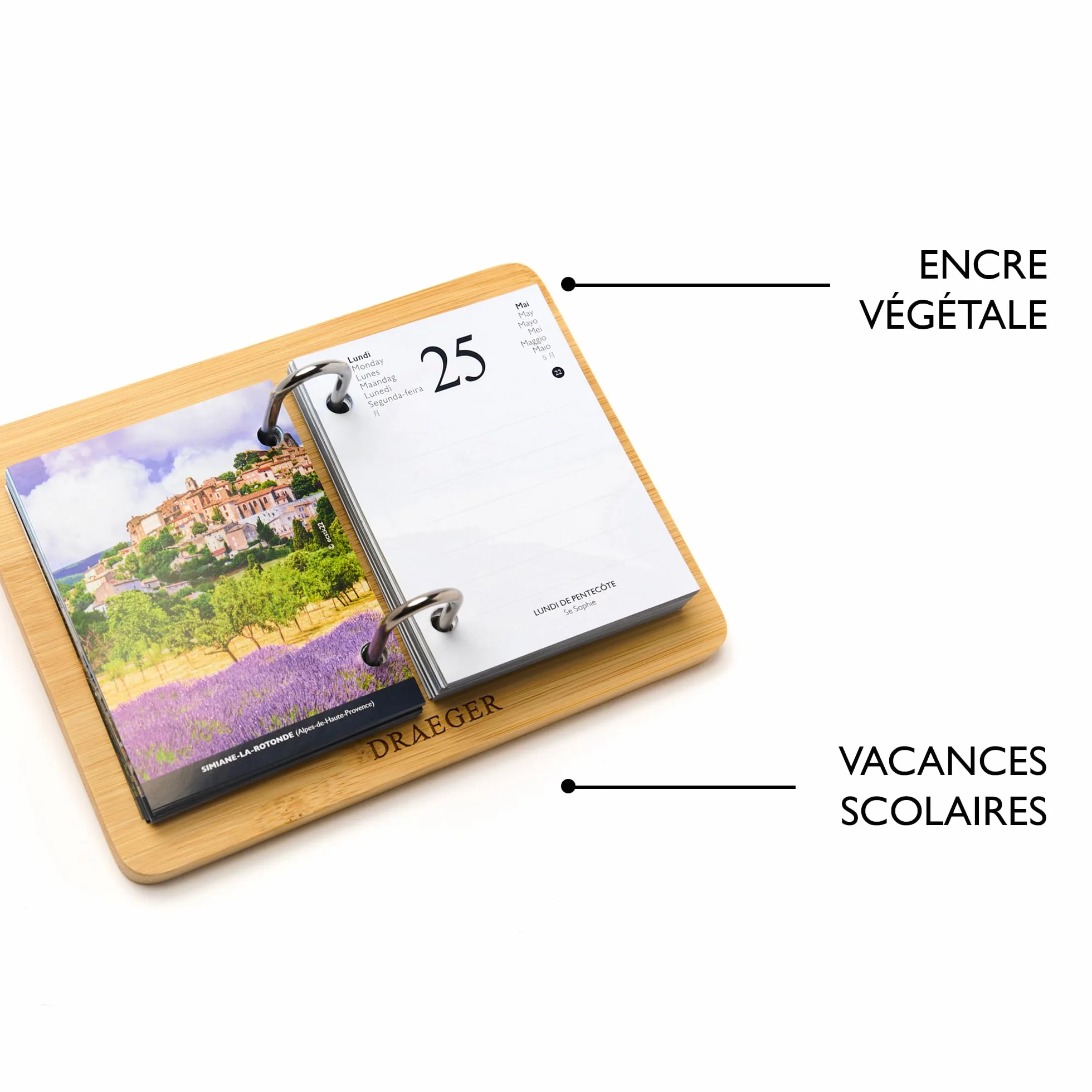 DRAEGER PARIS 1886 Recharge Agenda 2026 Format Compact 16x10 cm Thème France 12 Mois Papier FSC Encres Végétales