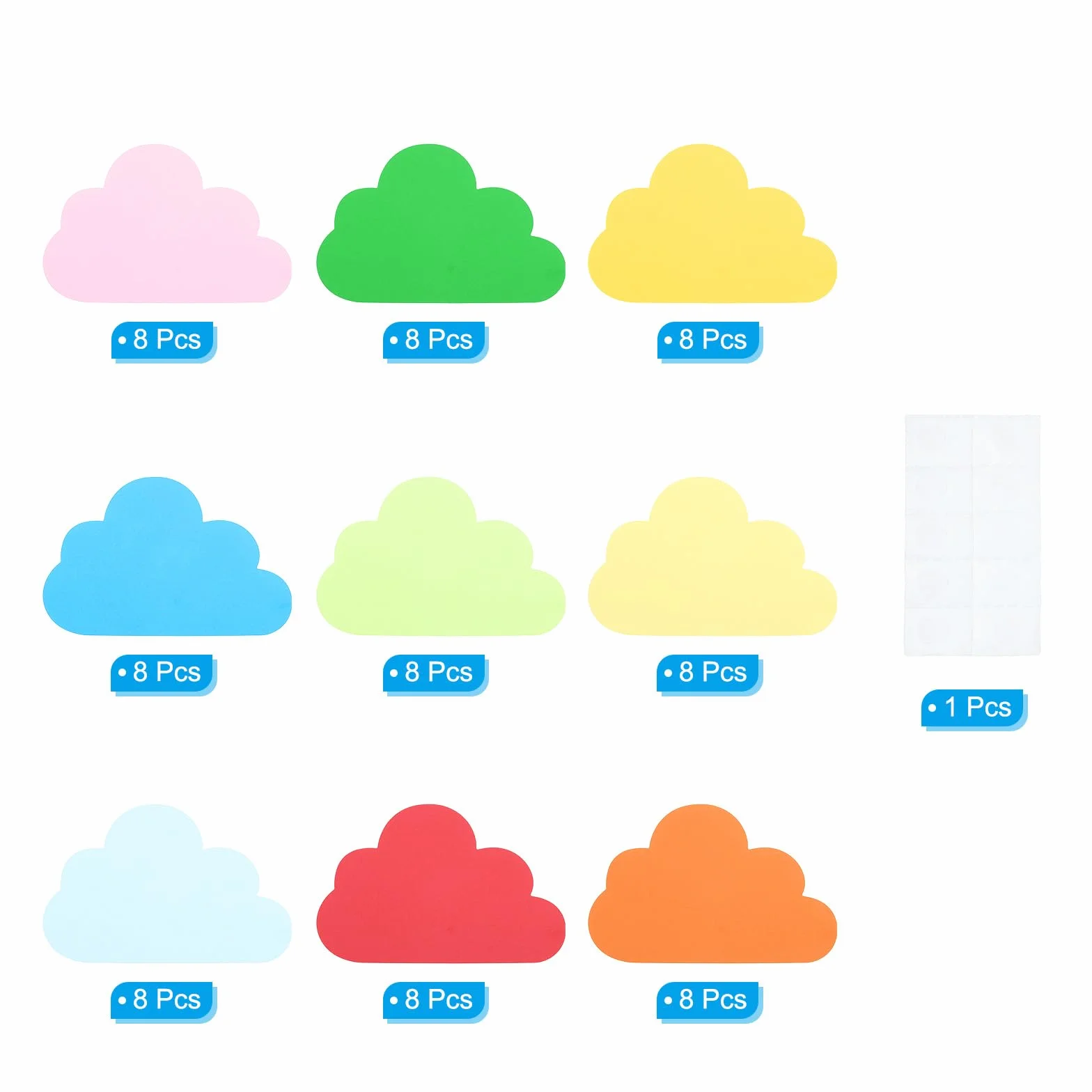 PATIKIL Nuages Découpés, Lot de 72 Nuages en Papier pour Décoration de Classe et Artisanat DIY
