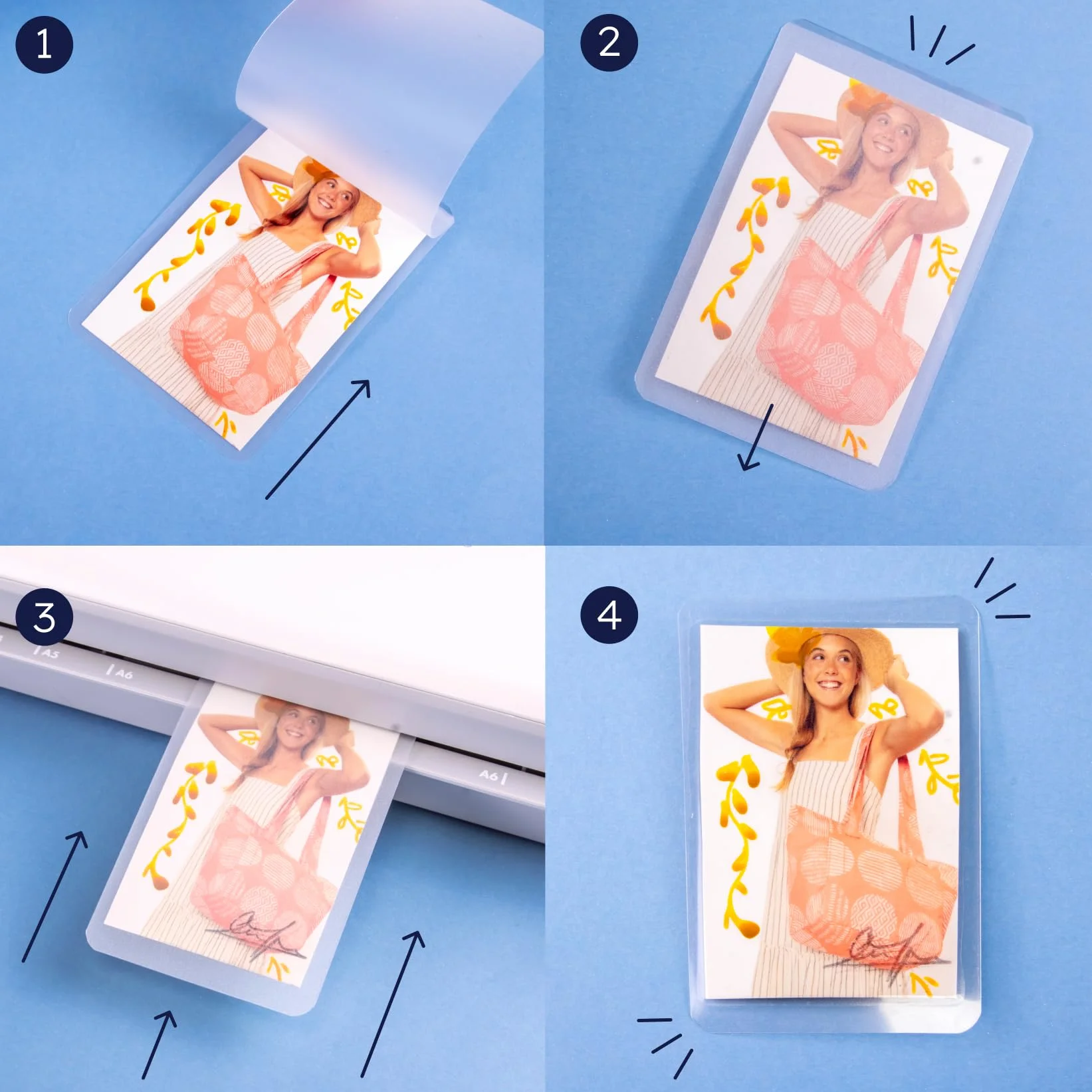 Lot de 100 Pochettes de Plastification Transparentes Brillantes A6 75 Microns Imperméables