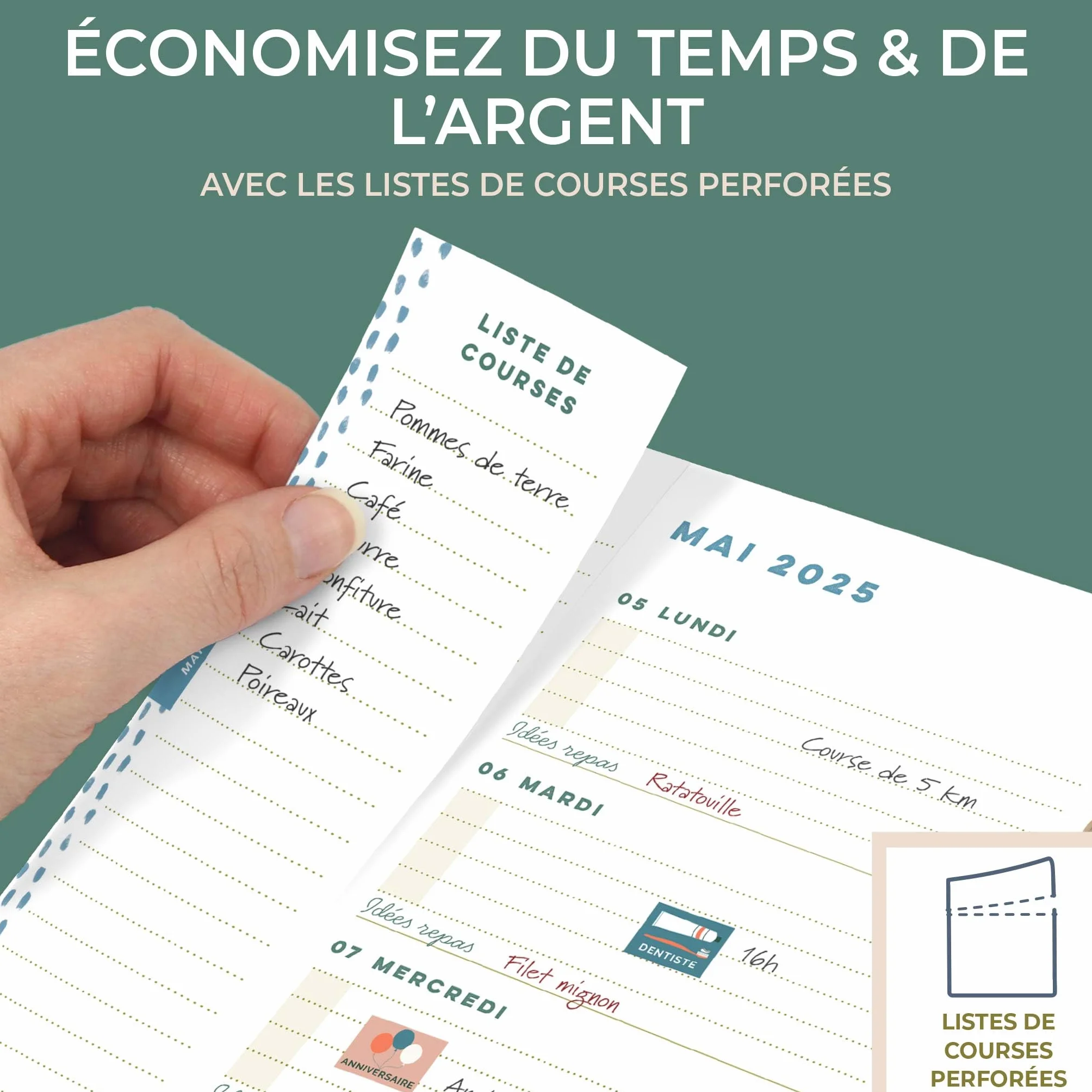 Boxclever Press Mon Agenda au Quotidien 2025 Semainier Weekly Planner Spirale