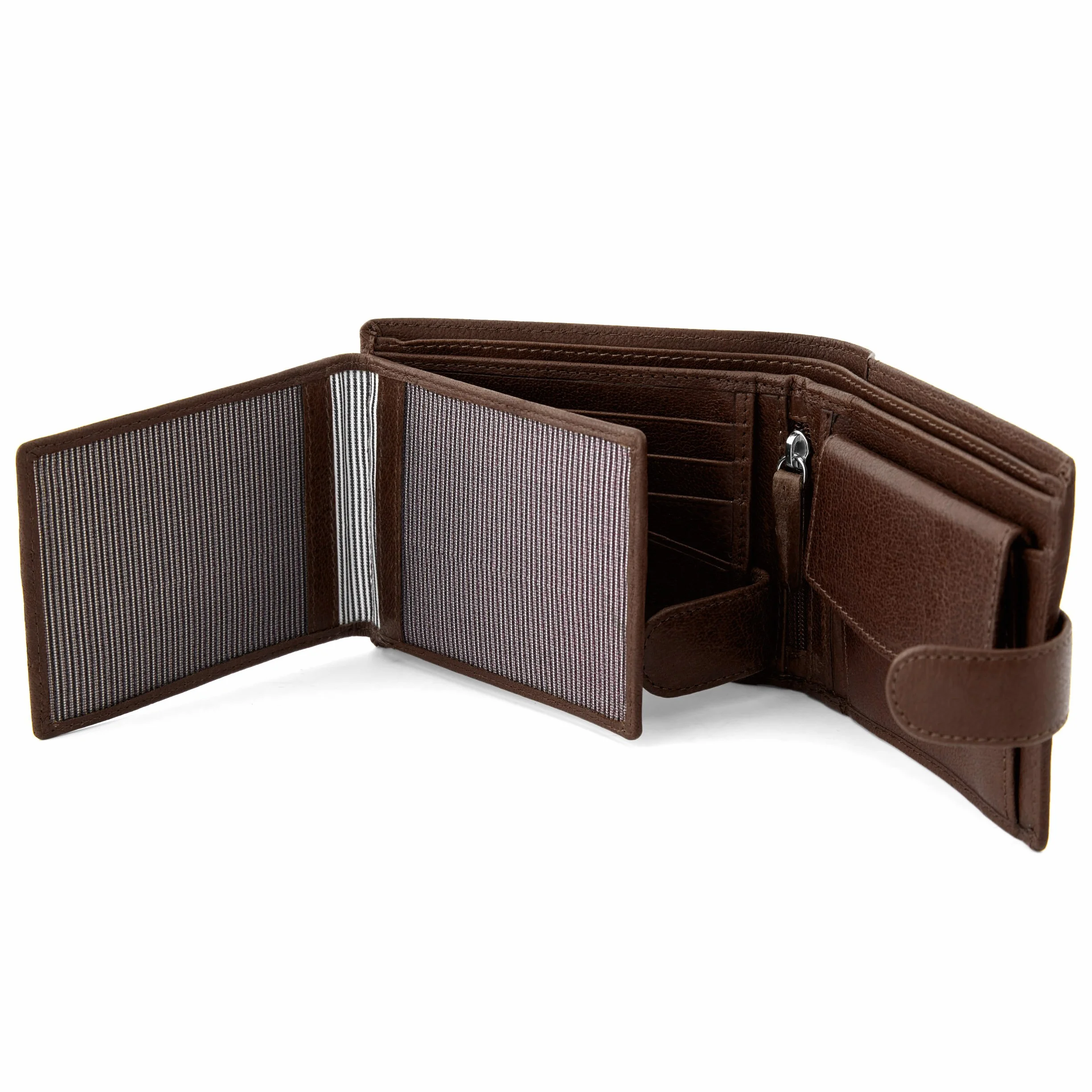 Portefeuille en Cuir Marron California Lucleon