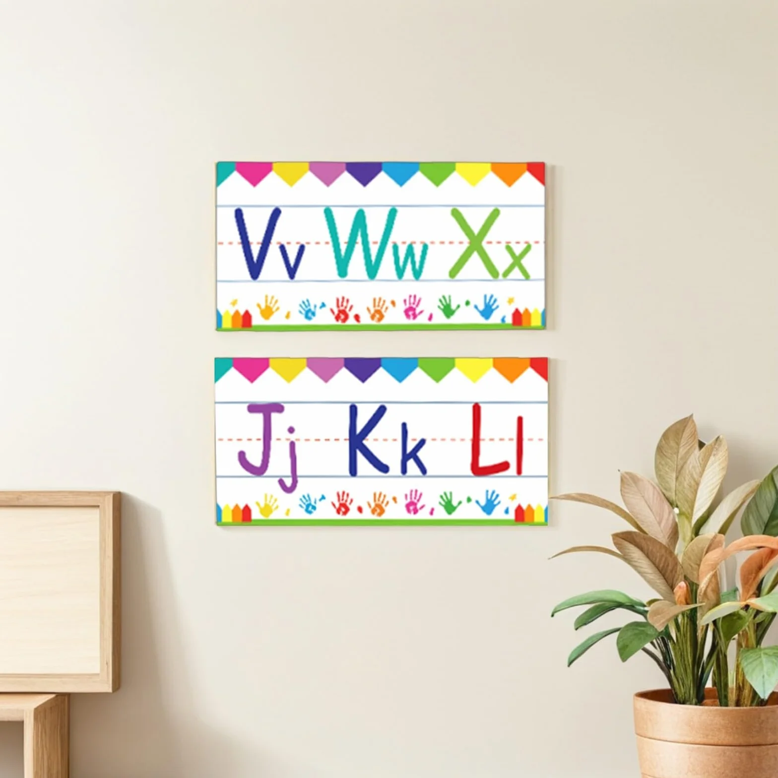 Alipis Lot de 12 Cartes Mémoire Alphabet et Chiffres Abc 0-10 Frise Murale Éducative pour Maternelle
