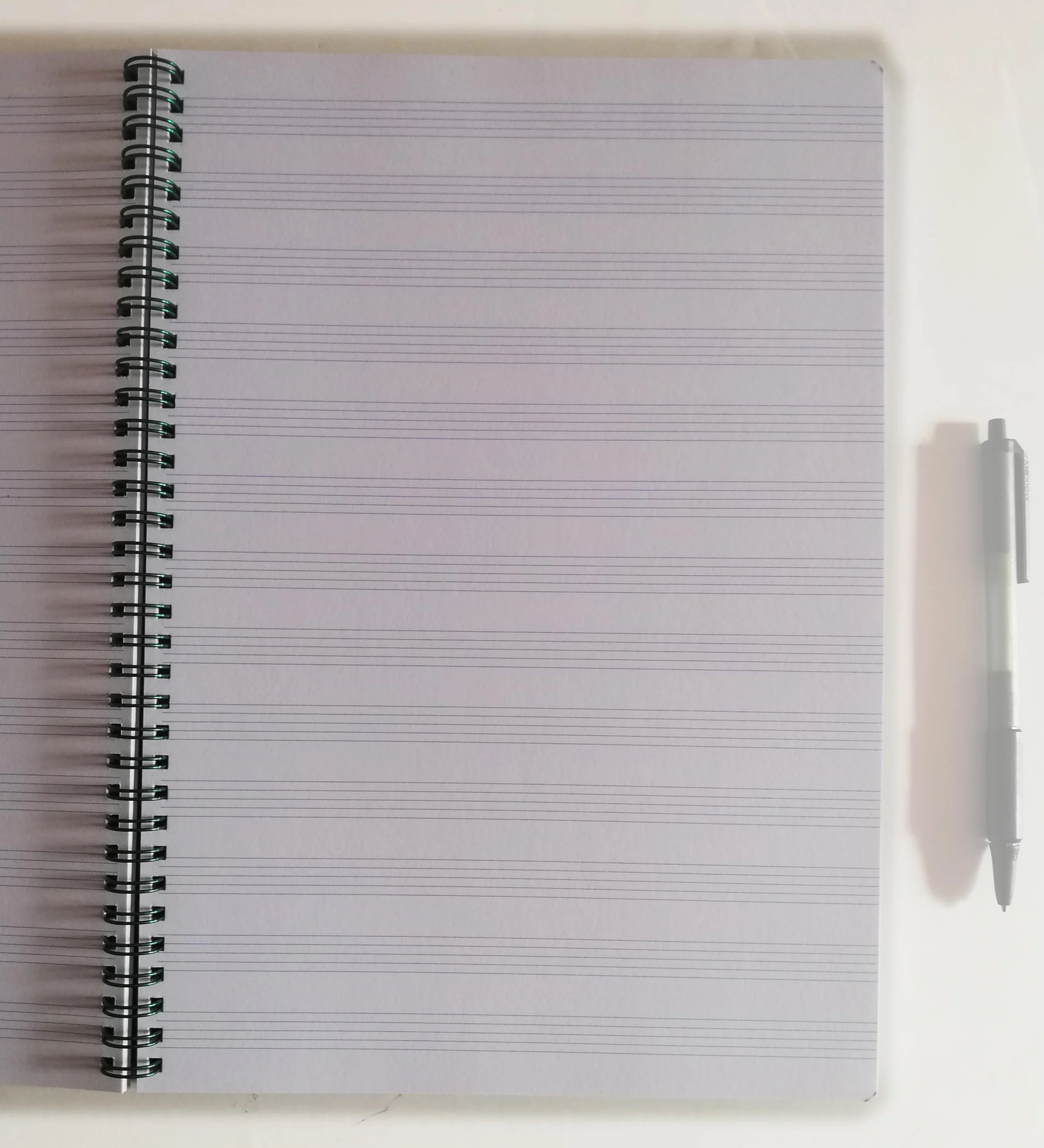Cahier de musique à rayures pentagramme A4 spirale métallique bloc partition 21x30