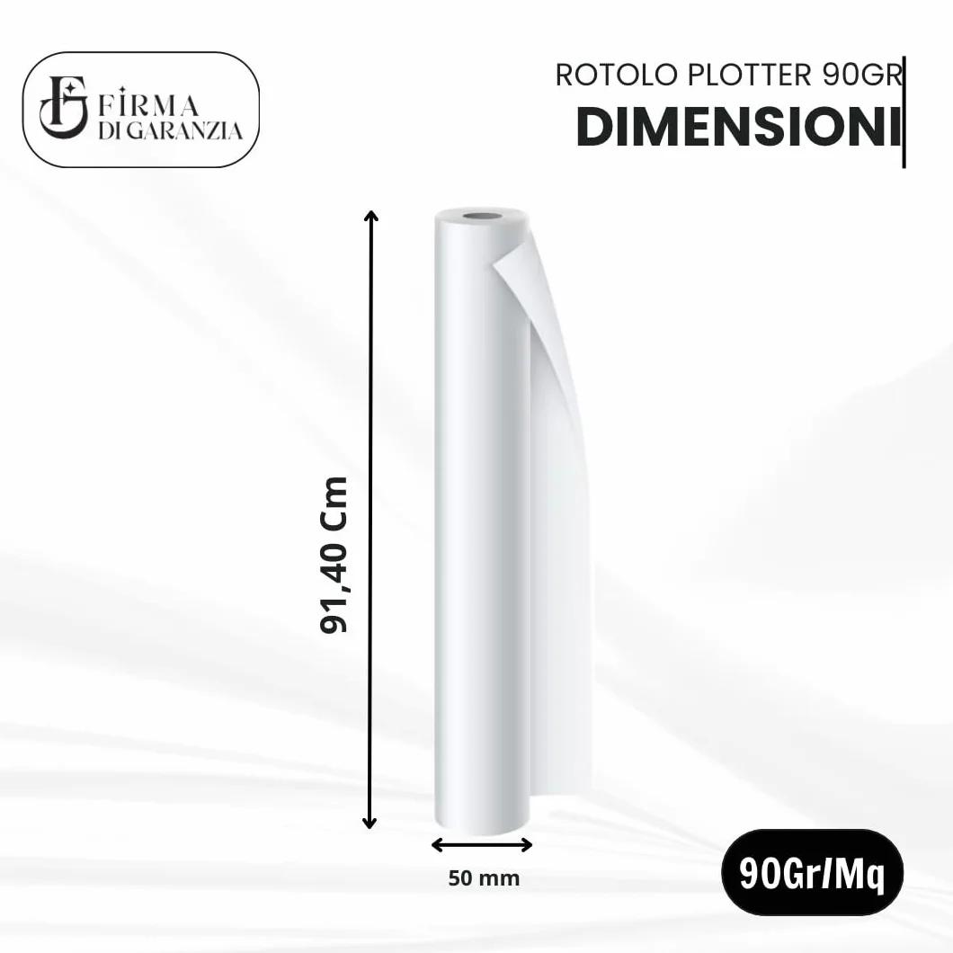 Rouleaux Traceur Papier Blanc 914 mm x 50 m 90 g/m² A0 Lot de 4 Pièces Compatible HP EPSON STYLUS