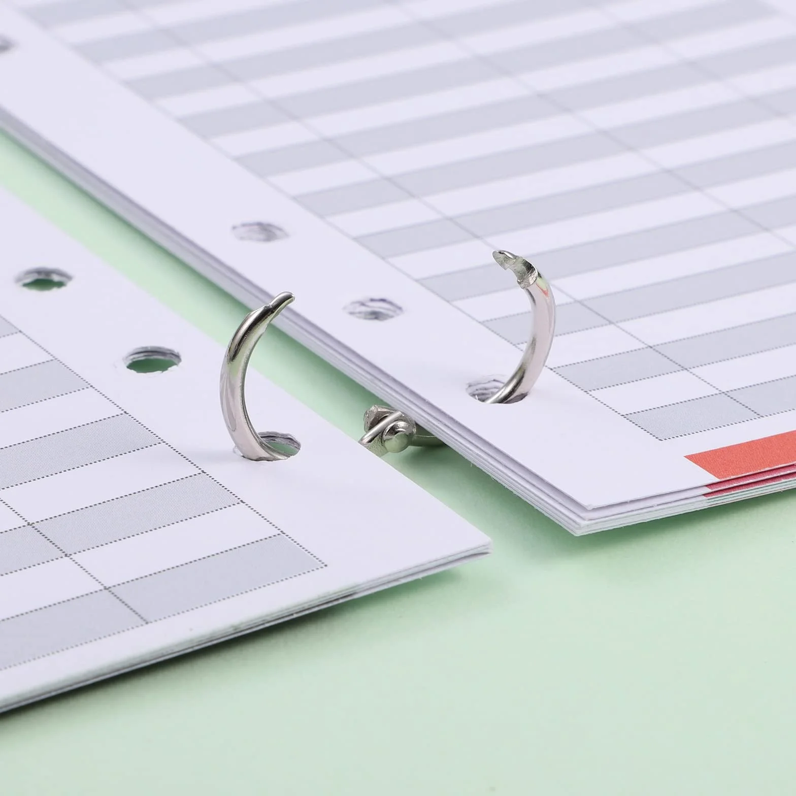 Anneaux de Reliure Metallique 15mm, 120 Pièces pour Scrapbook Album Notebook (Argent)