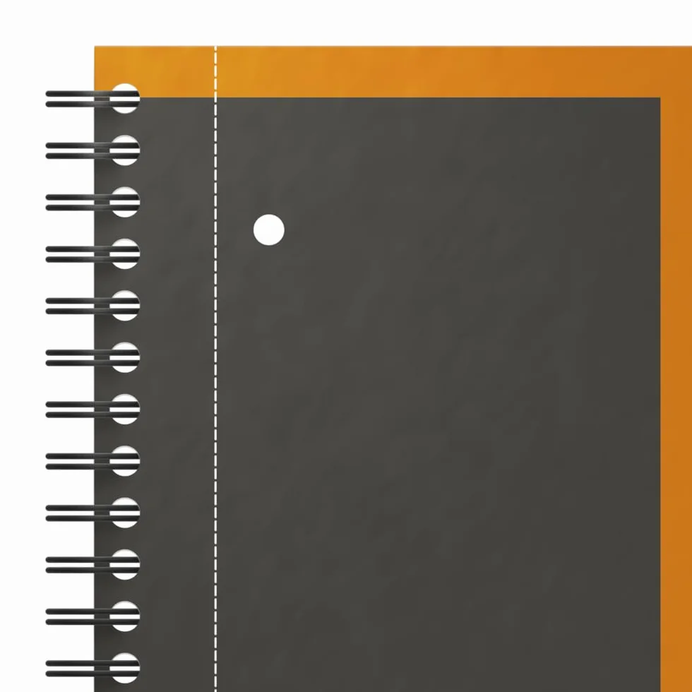 OXFORD Cahier International Notebook A4+ Ligné 6mm 160 Pages Reliure Intégrale Couverture Carte Orange