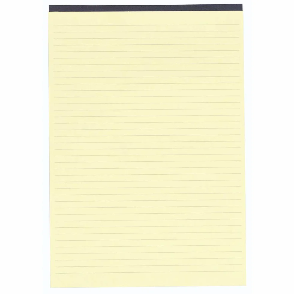 Exacompta bloc notes 29,7 x 21 cm vertical 70 feuilles papier jaune antireflet ligné 80 g/m² noir