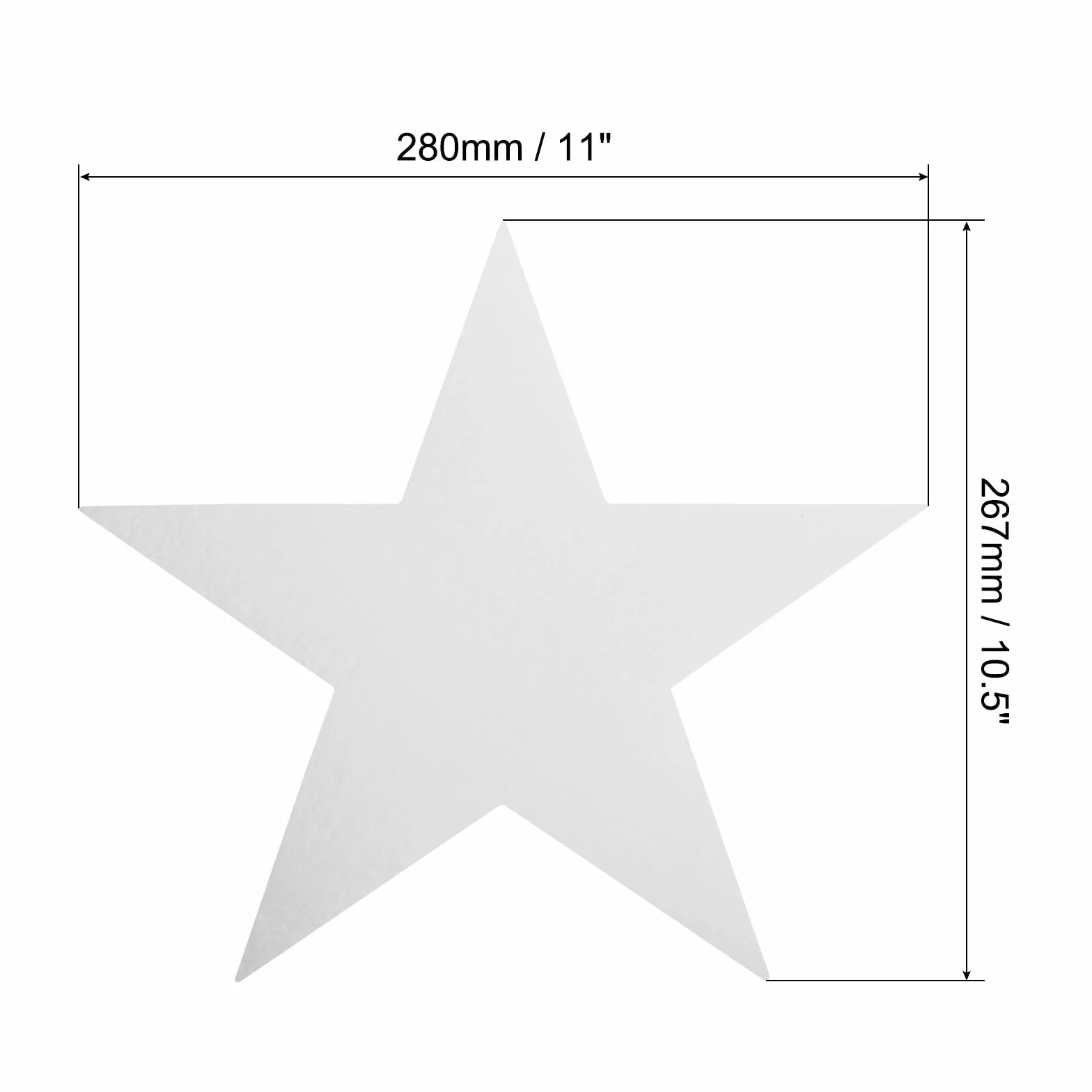 PATIKIL 11" Découpes en Forme d'Étoile, Lot de 12 Étoiles en Papier Double Face Argent pour Décoration Classe Artisanat Mural