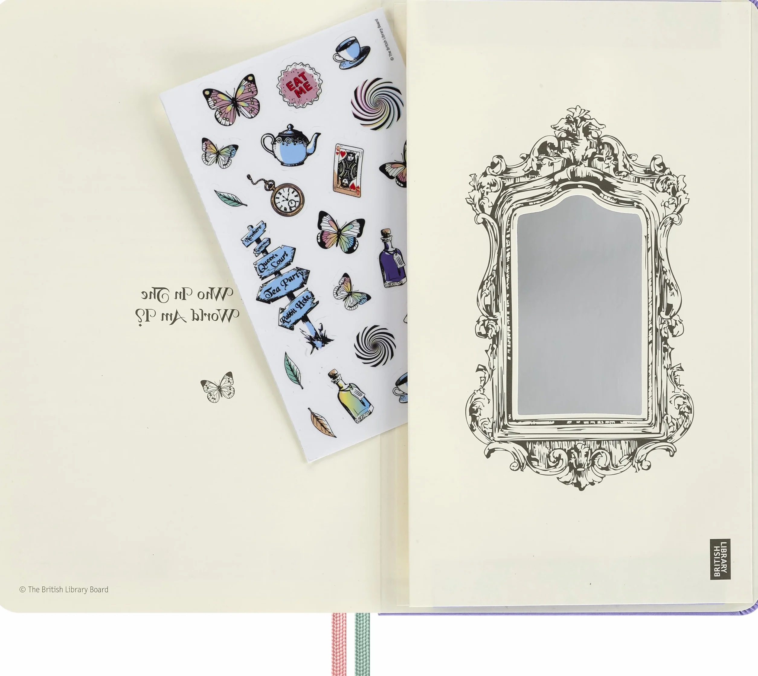 Moleskine Agenda Hebdomadaire 18 Mois 2026-2027 Les Aventures d'Alice au Pays des Merveilles, Pages Lignées, Couverture Rigide, Fermeture Élastique, Grand Format 13x21cm