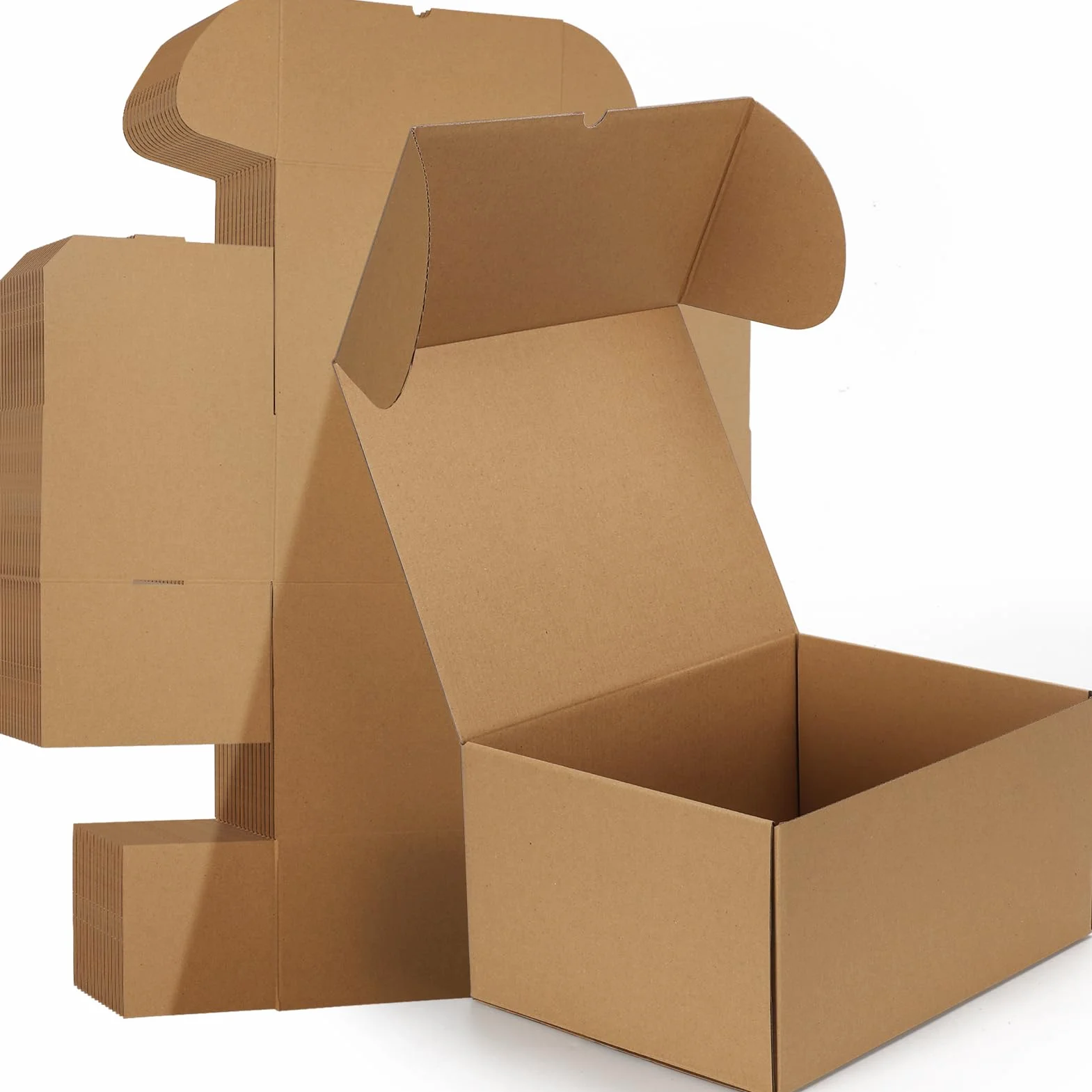 HORLIMER Petite Boîte d'expédition 30,5x22,9x15,3 cm Marron Lot de 15 Boîte en Carton Pliables