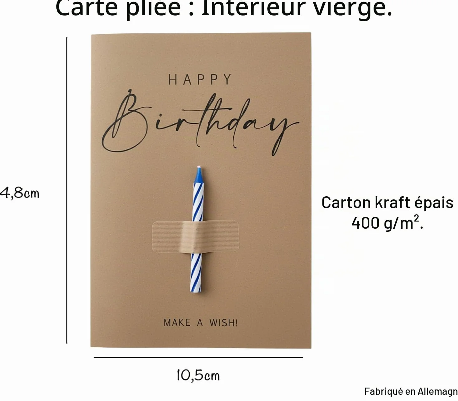 Carte d'anniversaire en papier recyclé 400 g/m² - The Lazy Panda Card Company