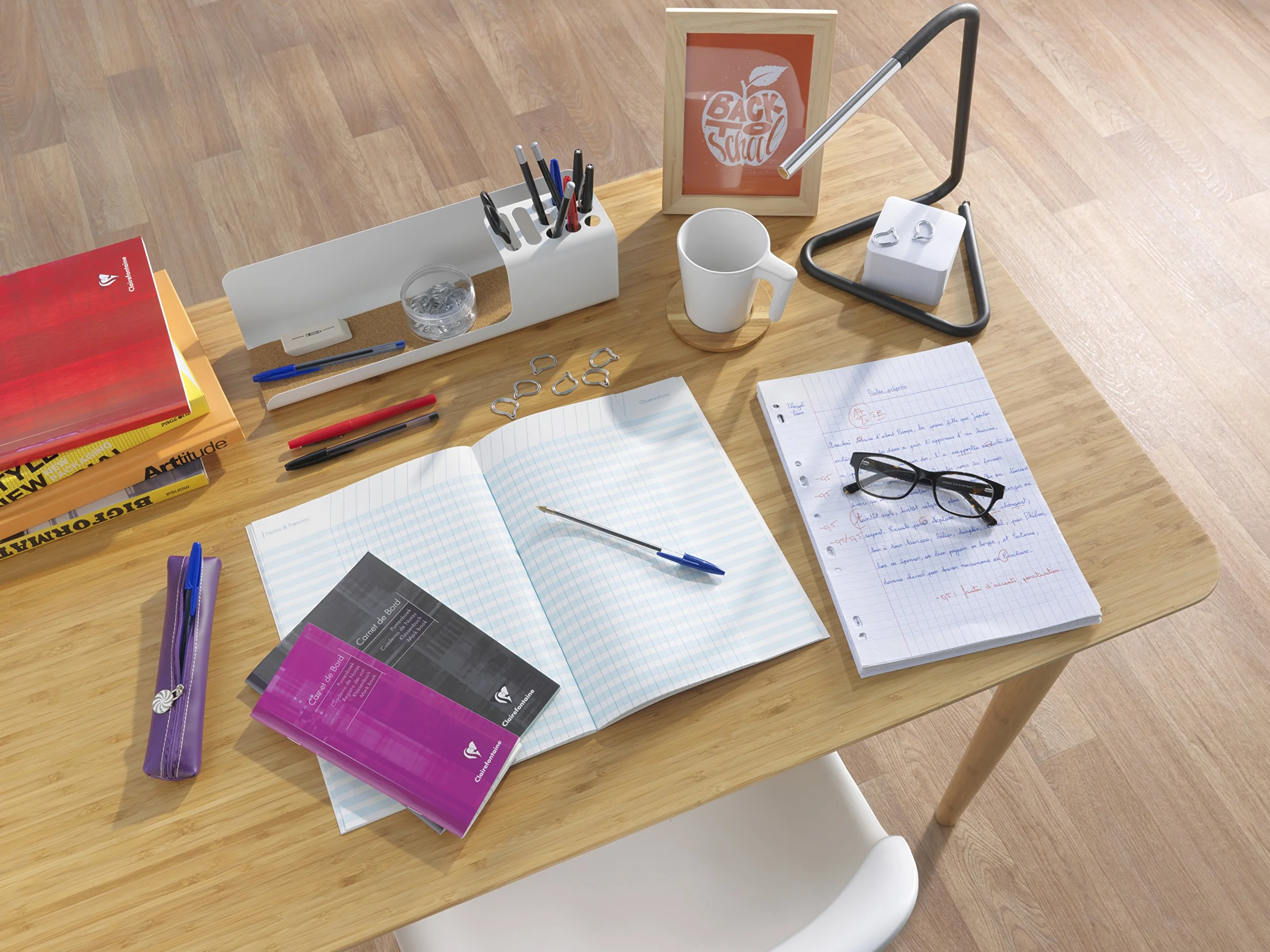 Clairefontaine Cahier de Bord Agrafé A4 21x29,7 cm 48 Pages Papier Registre Vert 110 g