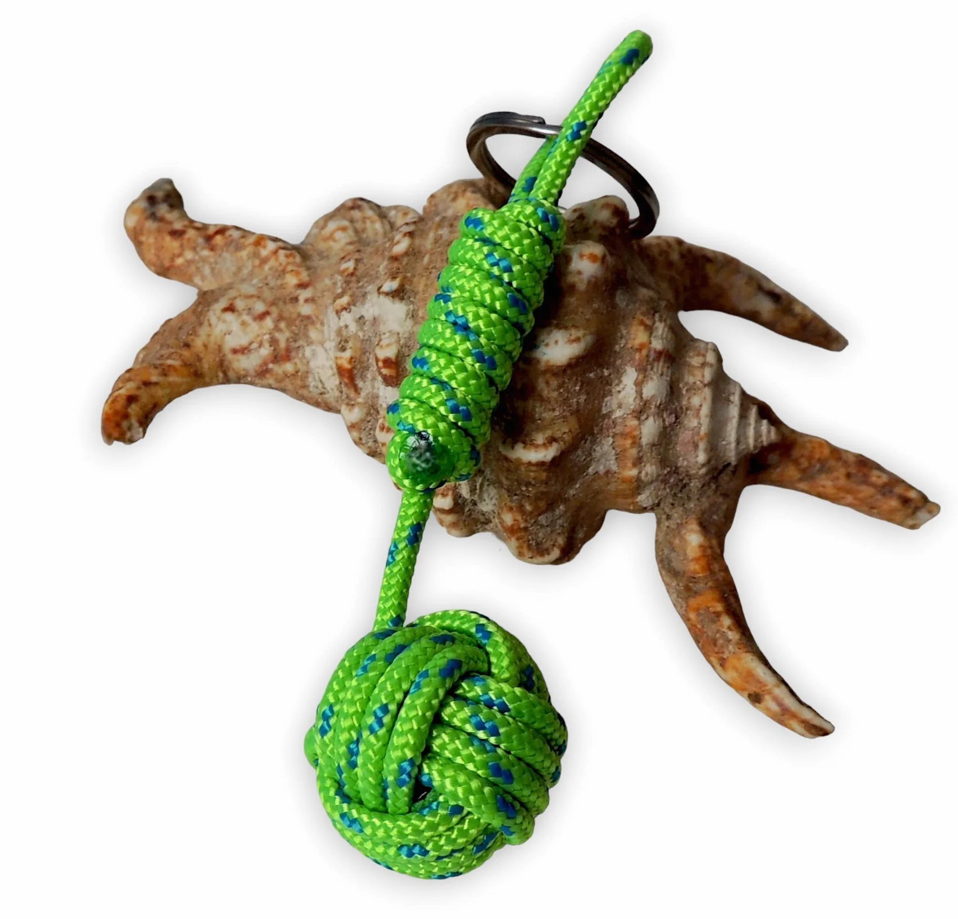 Porte-clés Pomme de Touline vert et bleu