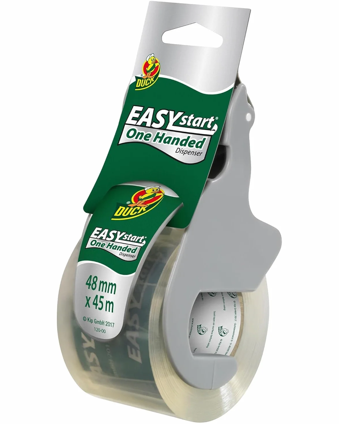 DUCK Easy Start 120-00 Ruban d'emballage transparent 48mm x 45m