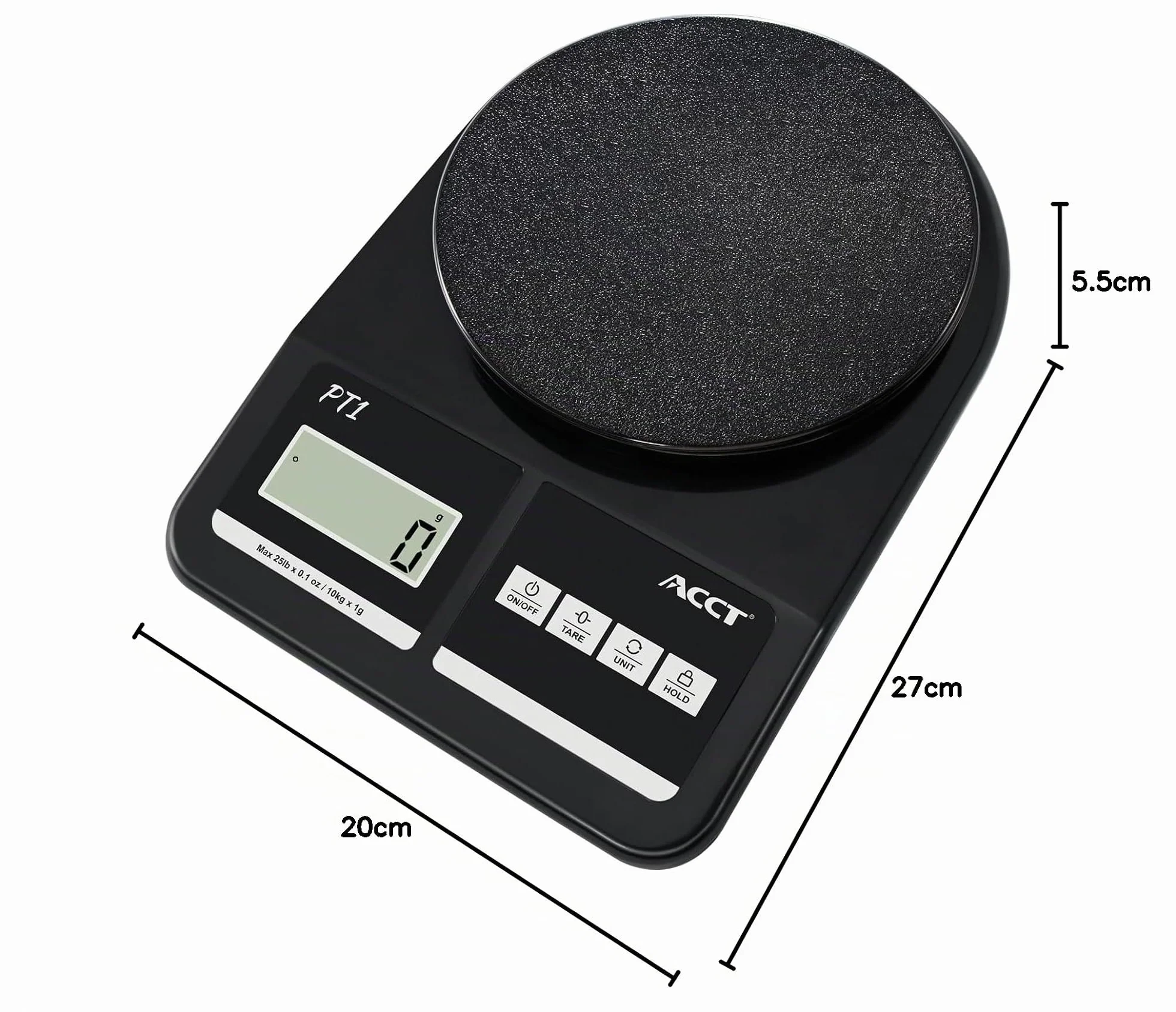 Balance postale ACCT 25lb-0.1oz haute précision d'expédition avec fonction Hold